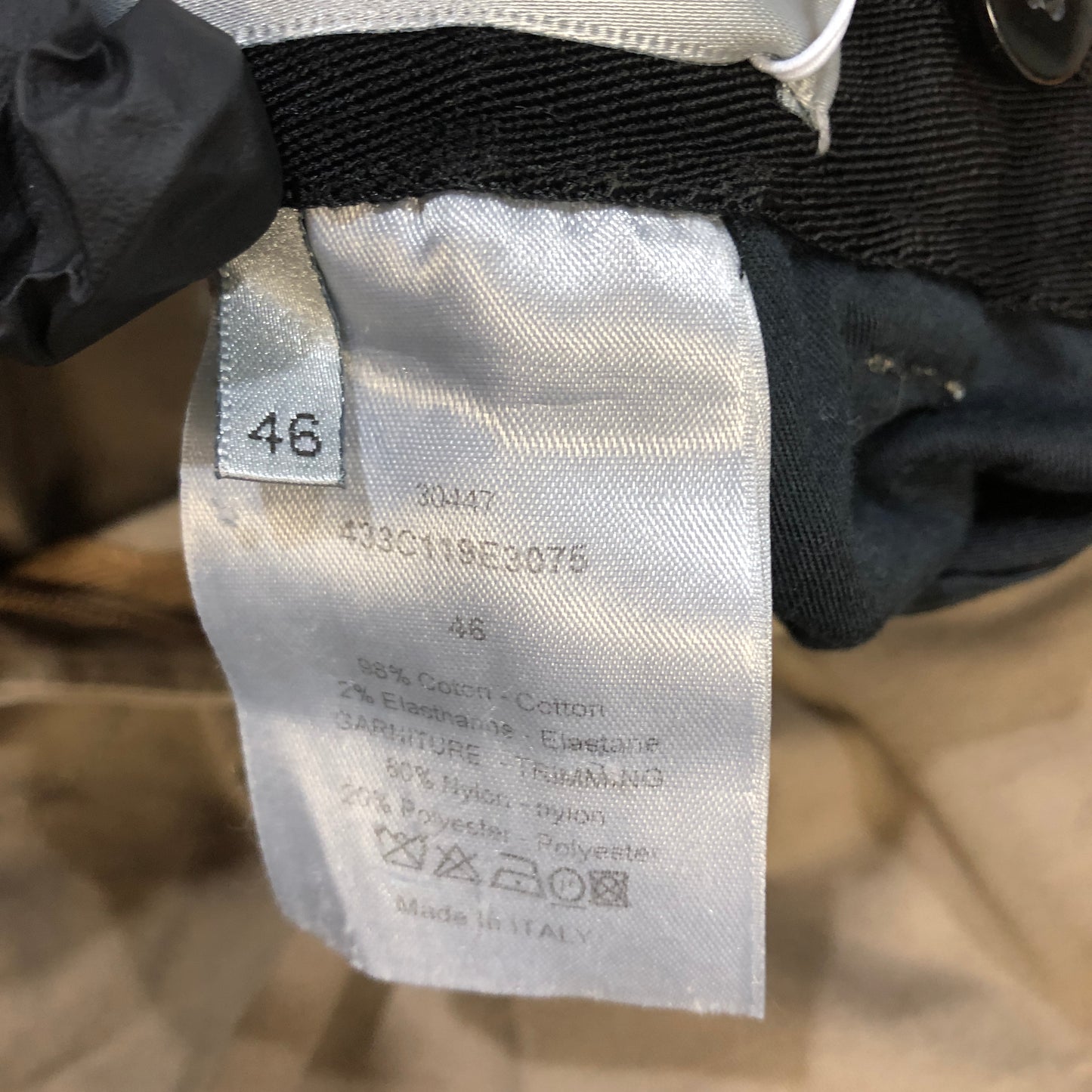 Christian Dior Side Stripe Chino Pants Size 46 Khaki/Black