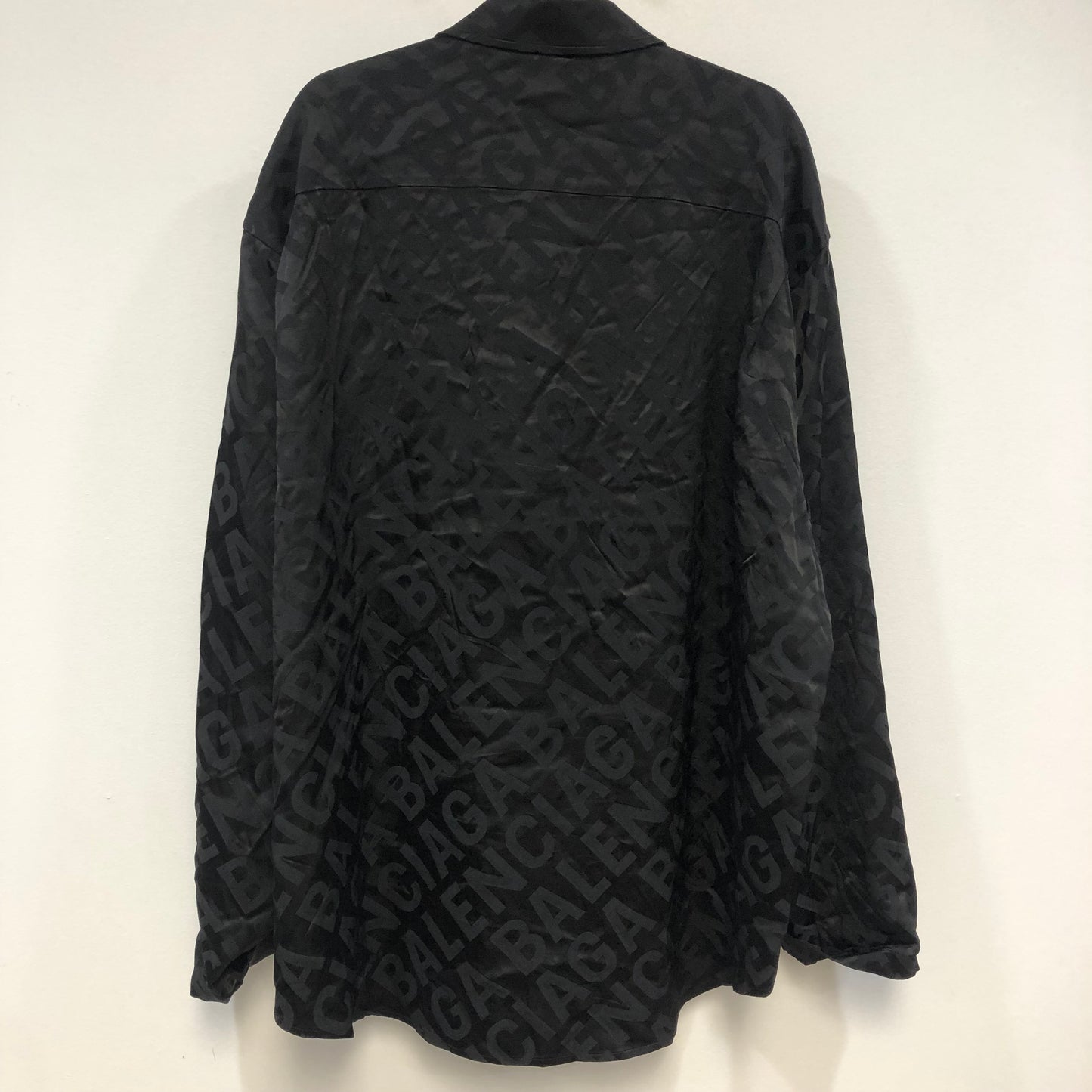 Balenciaga Logo Pattern Shirt Size 40 Black