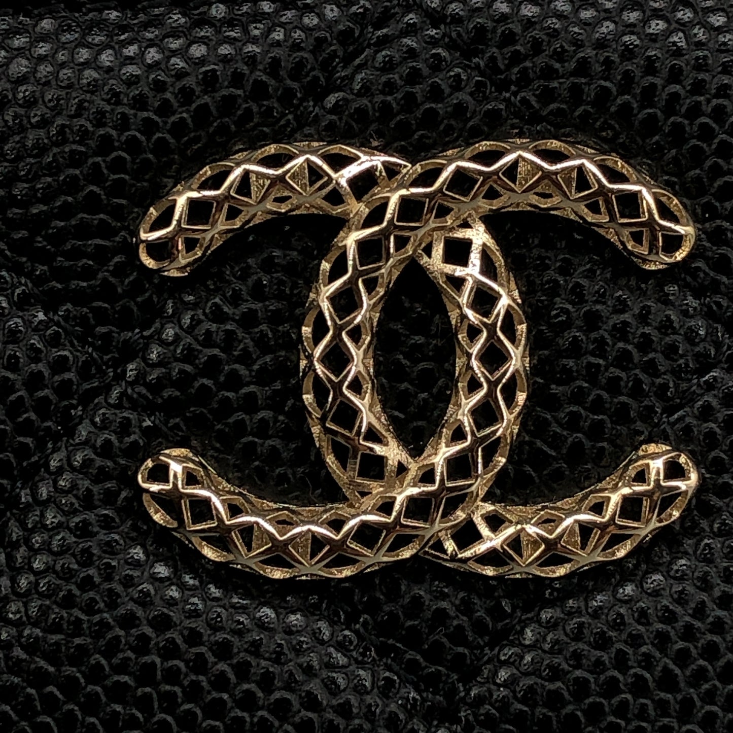 Chanel NWT Black Quilted Caviar Leather Card Holder
