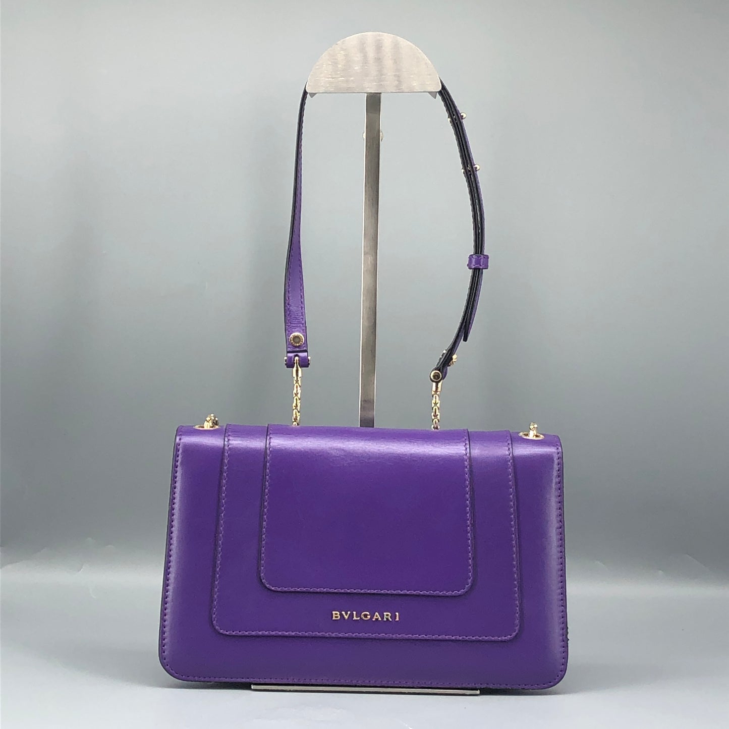 Bulgari Purple Serpenti Forever Flap Shoulder Bag
