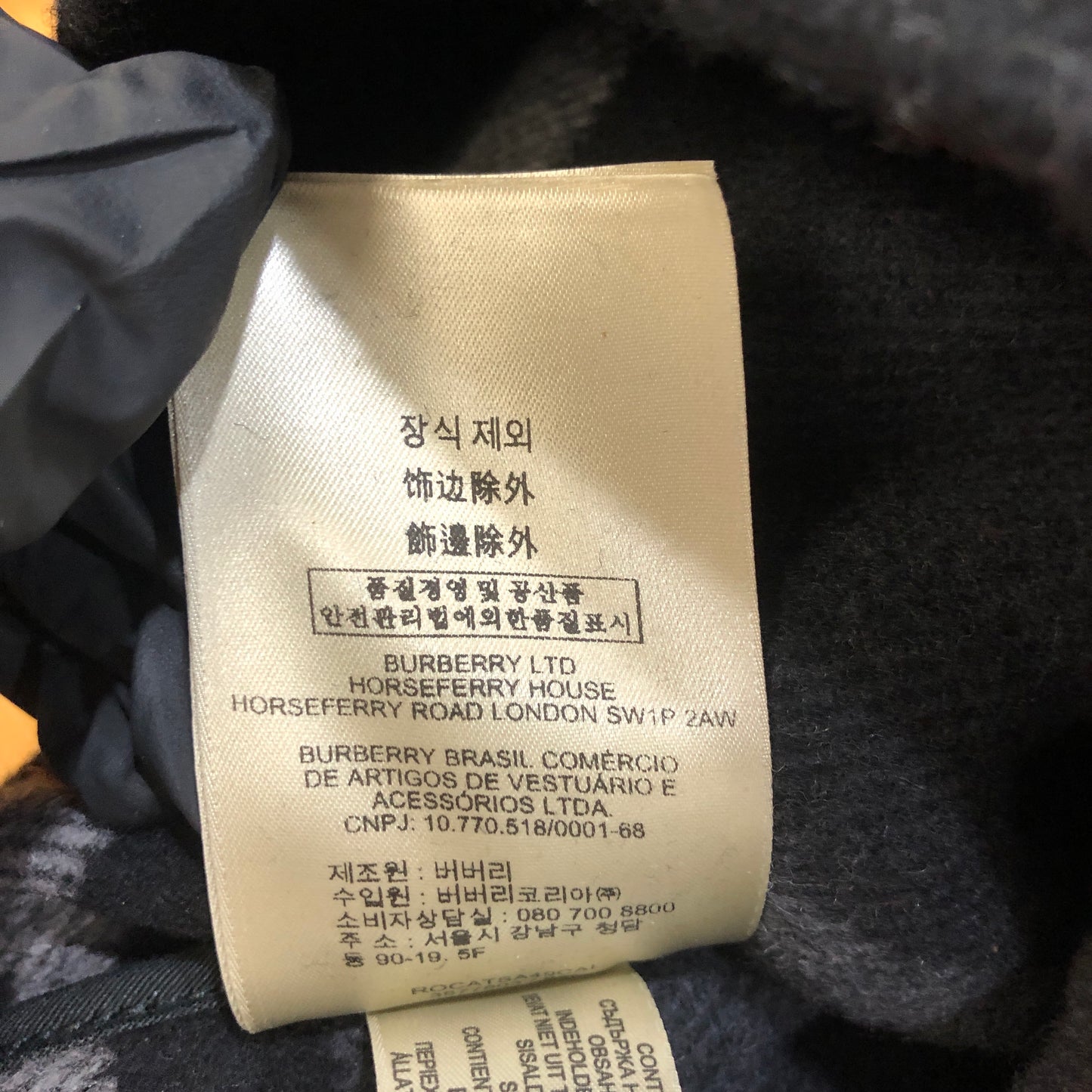 Burberry Black Wool Duffle Hooded Coat Size48