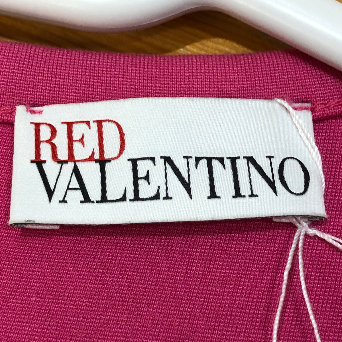 Red Valentino Hot Pink Puff Sleeve Fit & Flare Dress XS
