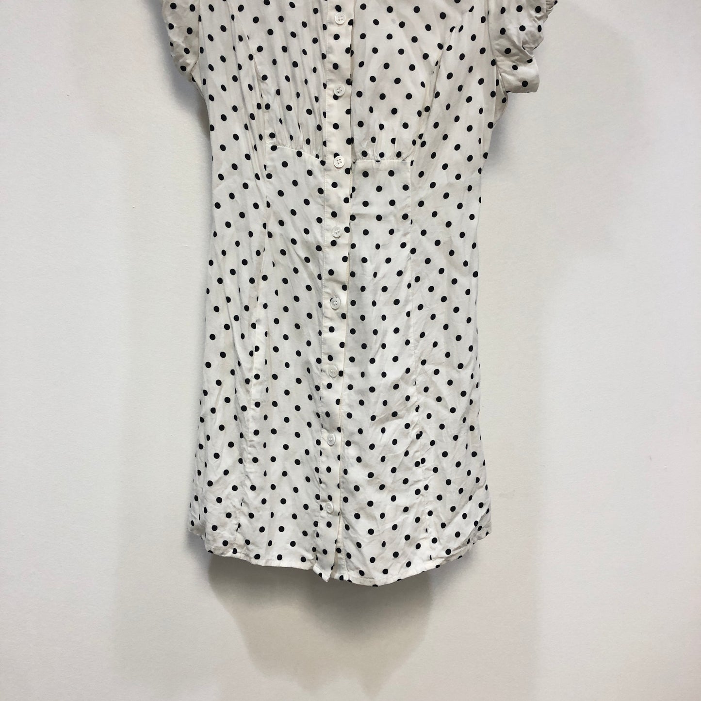 GUIZIO Black & White Polka Dot Shirt Dress S