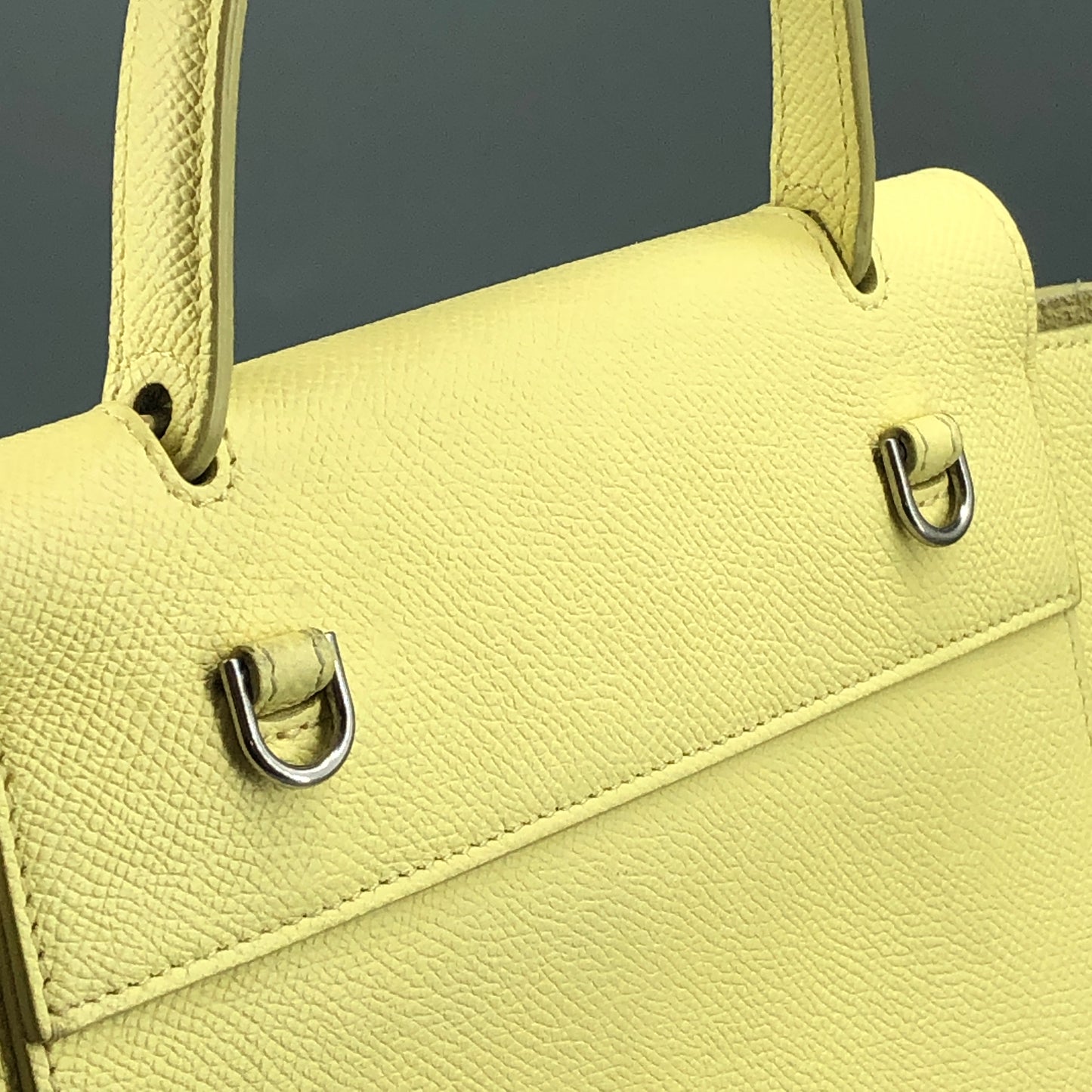 Celine Nano Belt Bag Leather Handbag Light Yellow