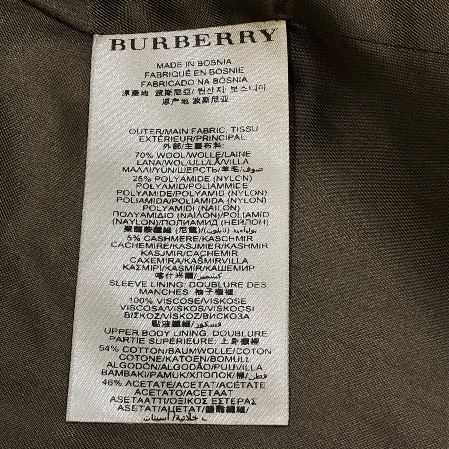 Burberry Yellow Single Breasted Wool Coat Size 6