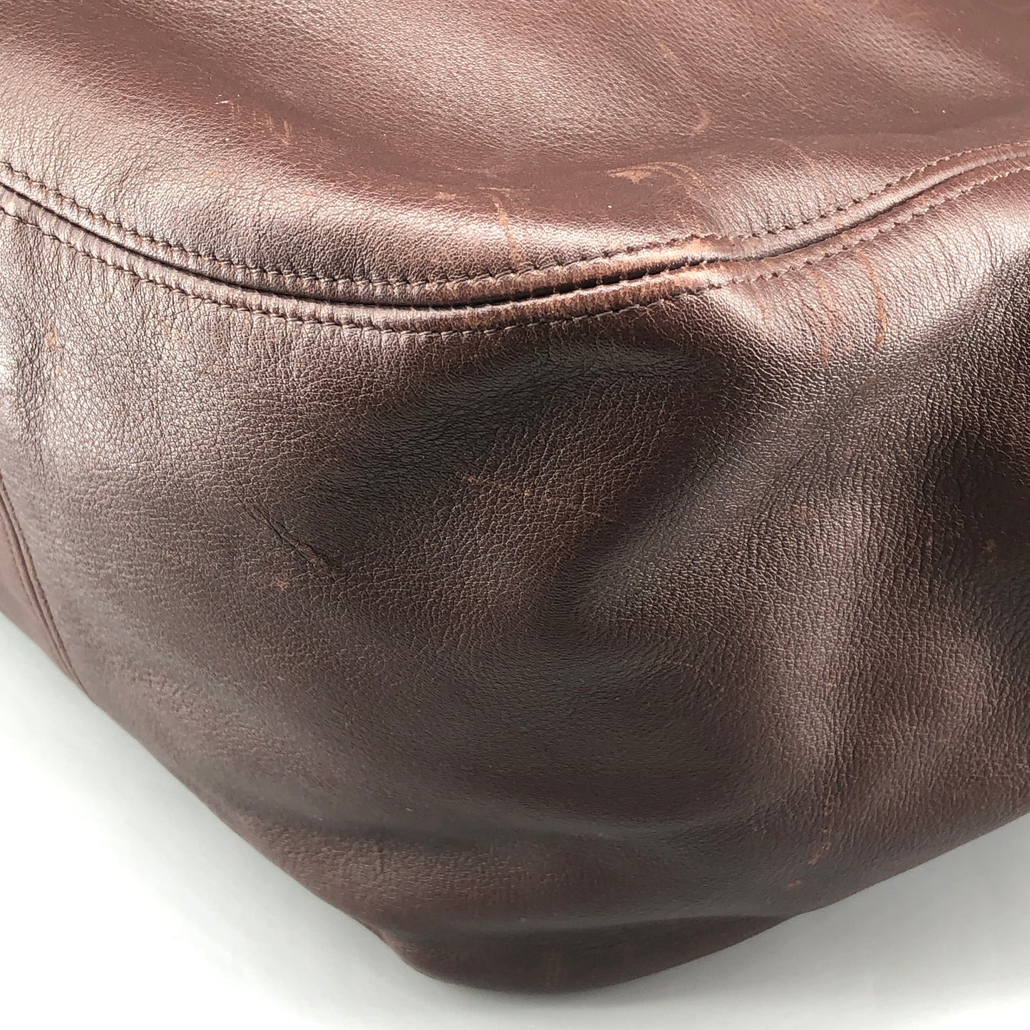 Coach Vintage Leather Tote Bag Dark Brown