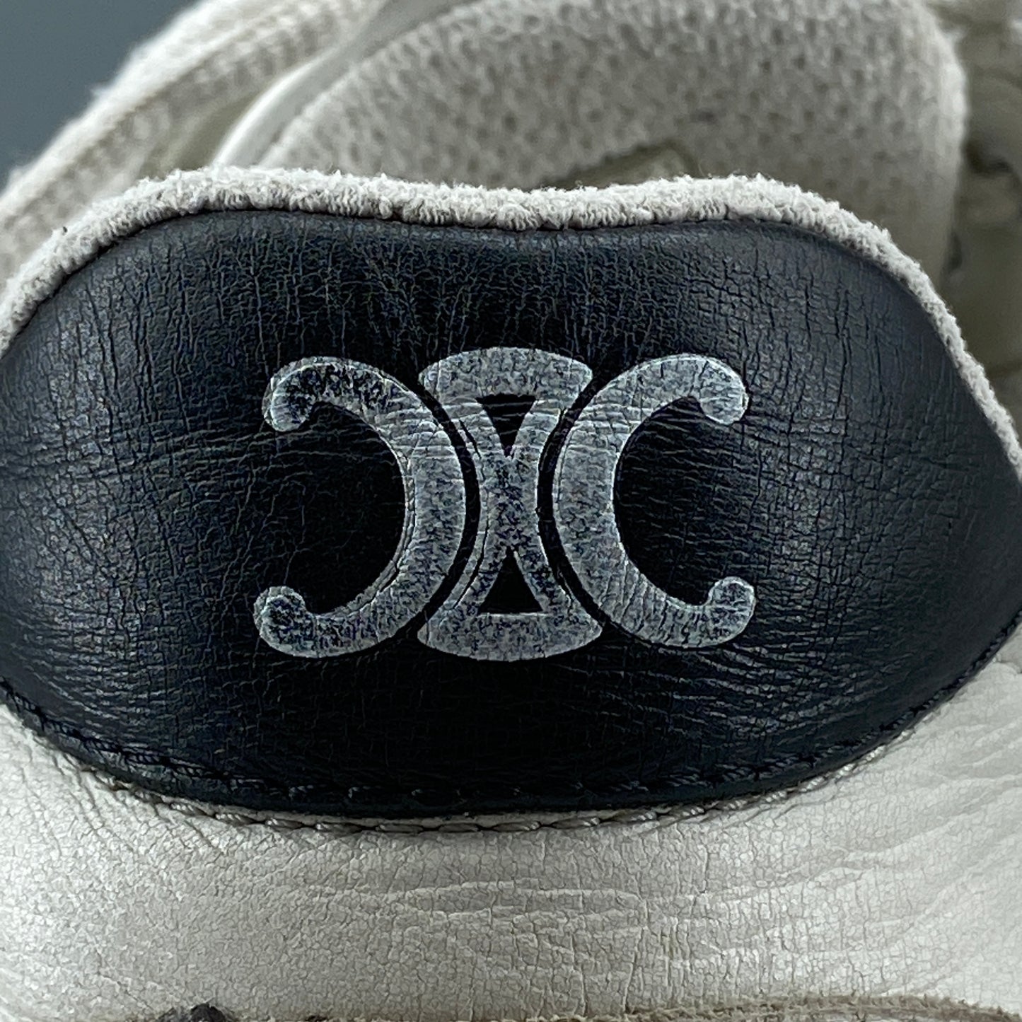 Celine Women's C Logo Low Top Leather Sneakers Size 37.5 White