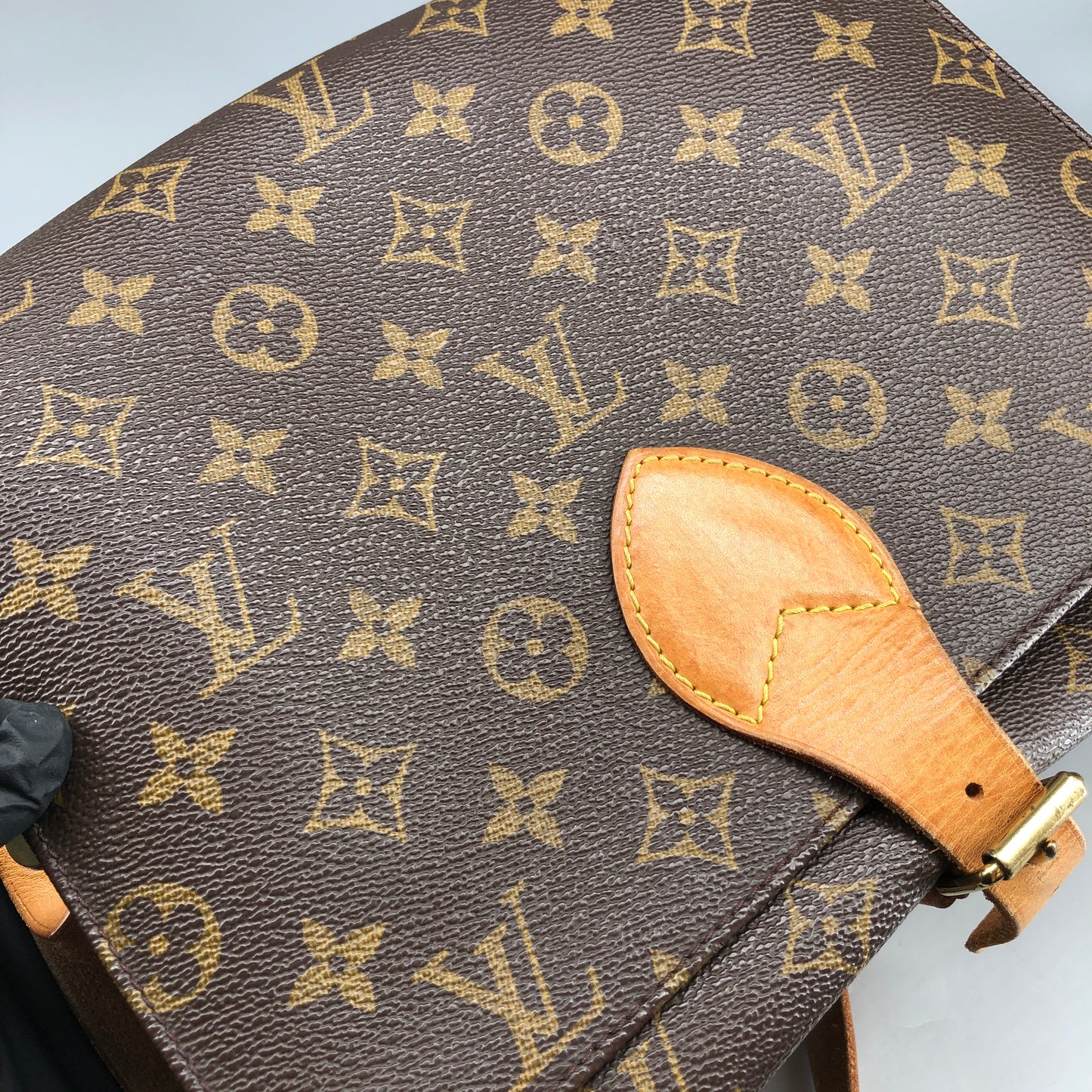 Louis Vuitton Monogram Cartouchiere GM Crossbody Bag Brown