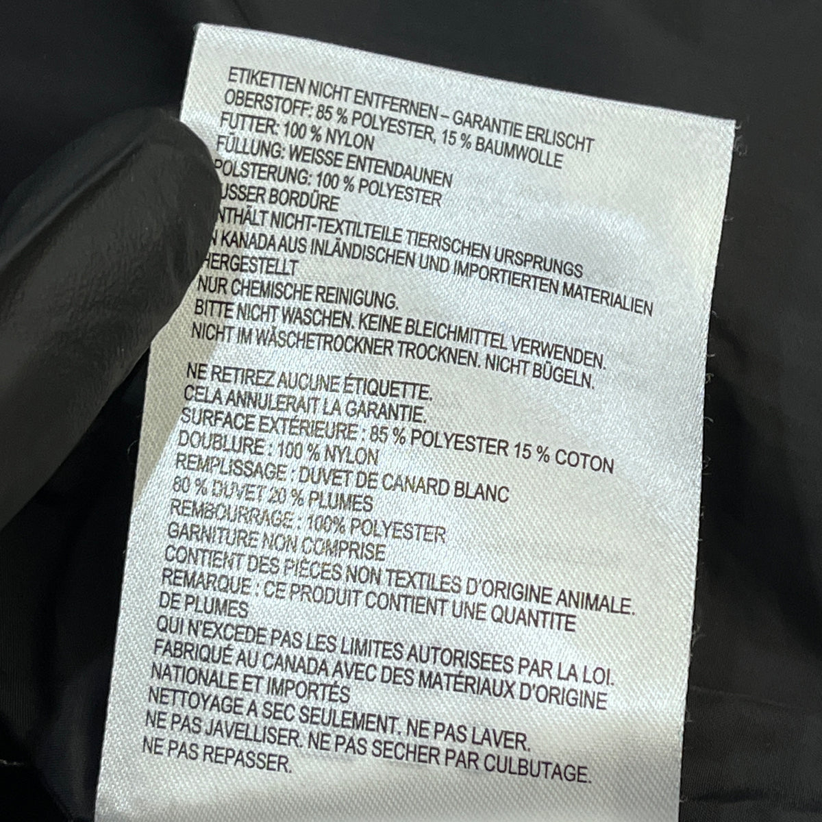 Canada Goose Black Parka Size M