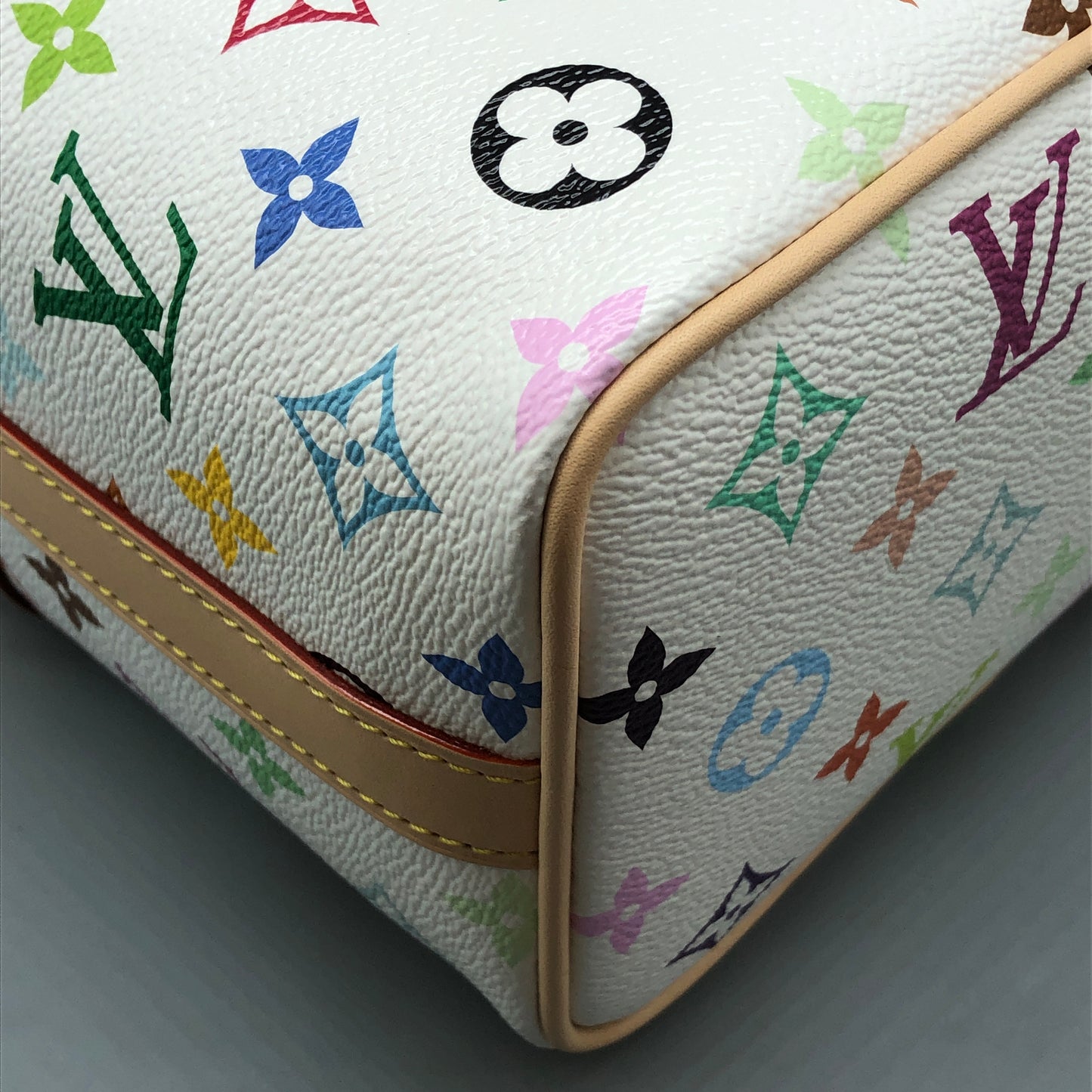 Louis Vuitton x Takashi Murakami White Multicolor Nice Mini Vanity Case Bag