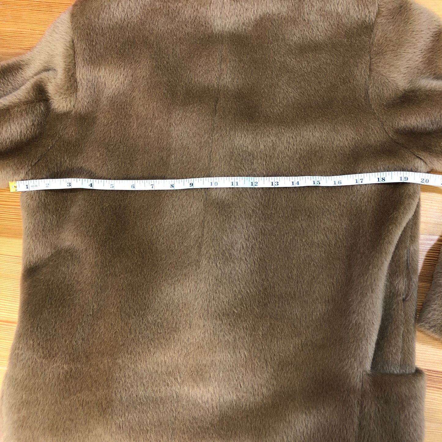 Intrend Brown Wool Belted Wrap Long Coat Size 0