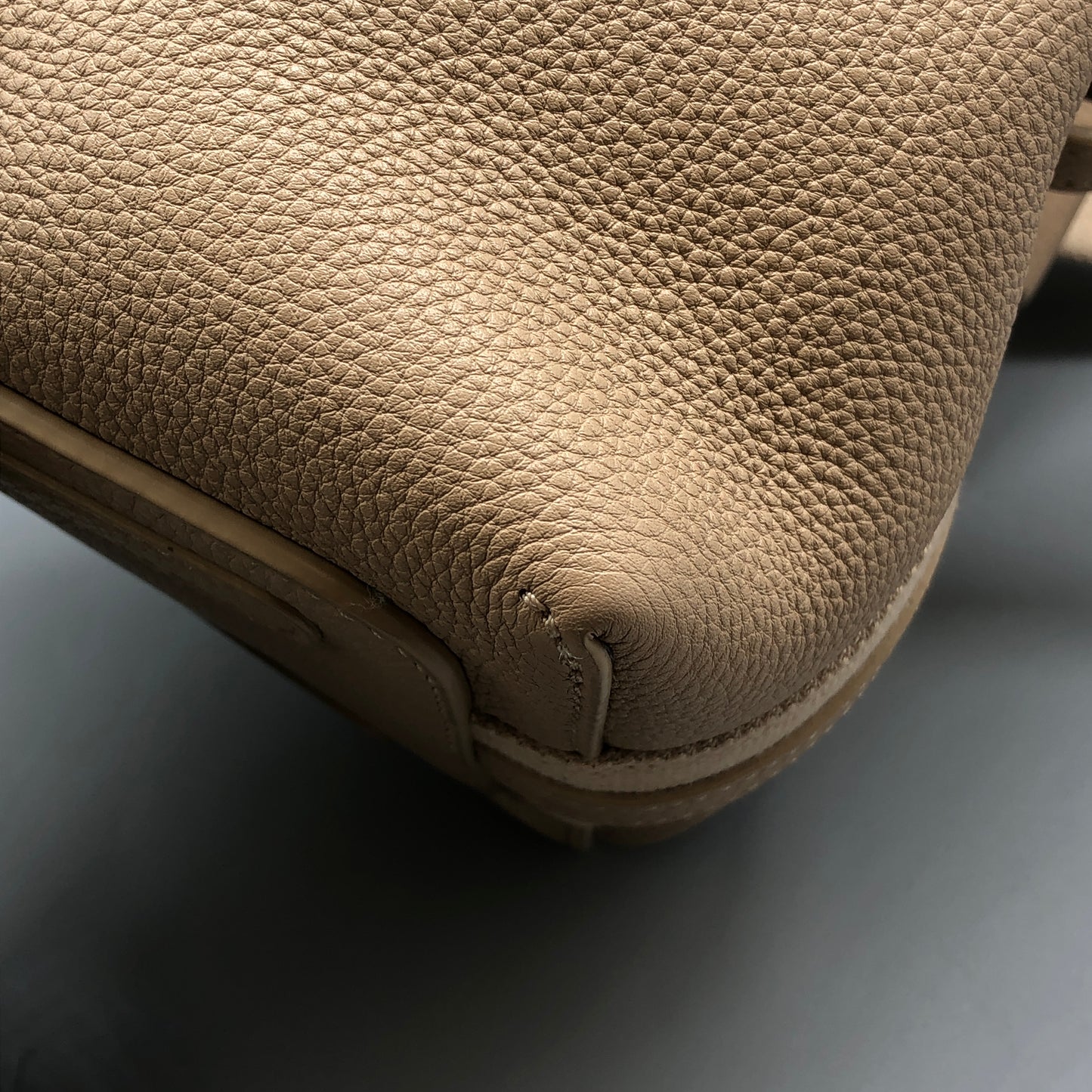 Loro Piana Beige Leather Bucket Bag