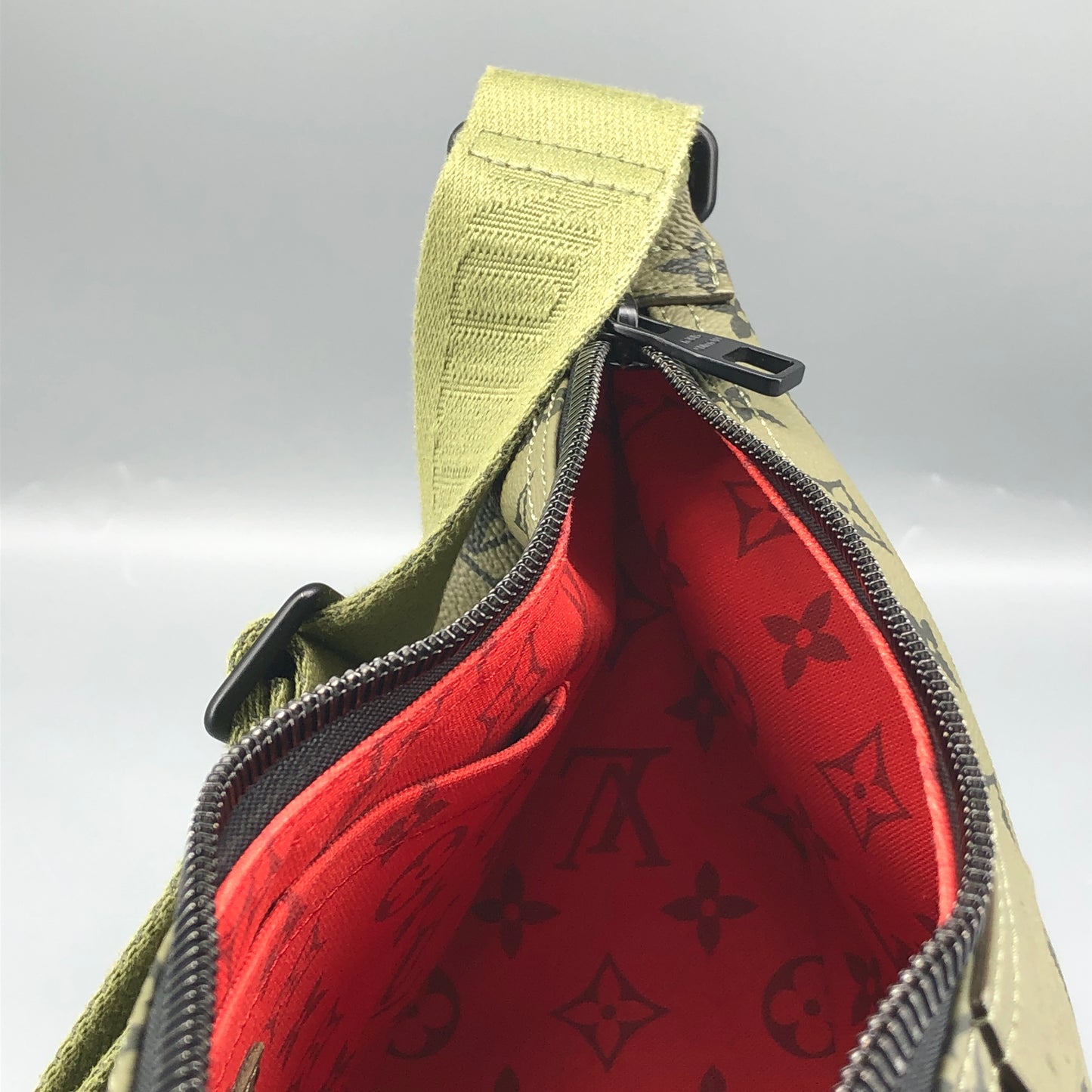 Louis Vuitton Monogram Hamac Bag Khaki Green Vermillion Red