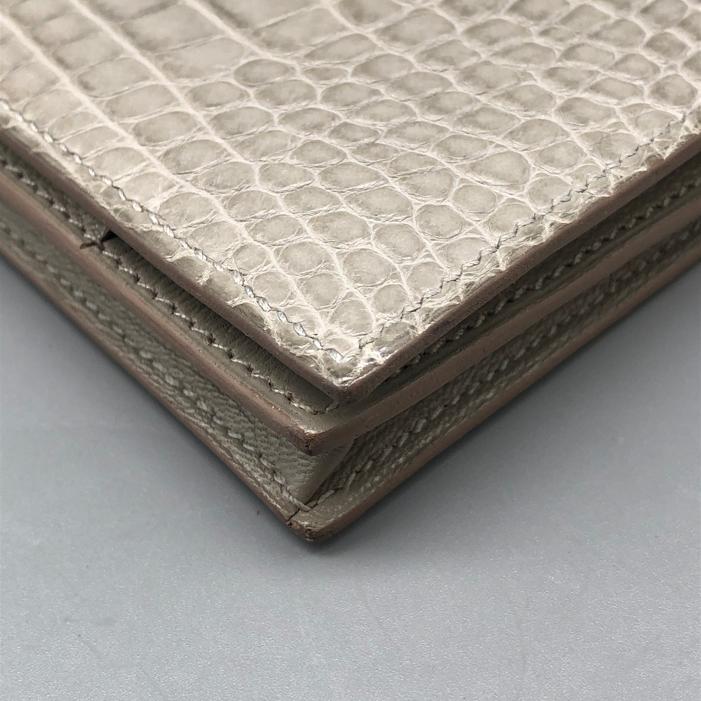 Hermes Grey Alligator Long Wallet