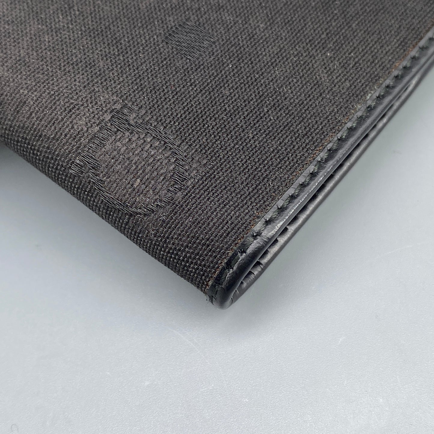 Ferragamo Black Canvas Short Bi-fold Wallet