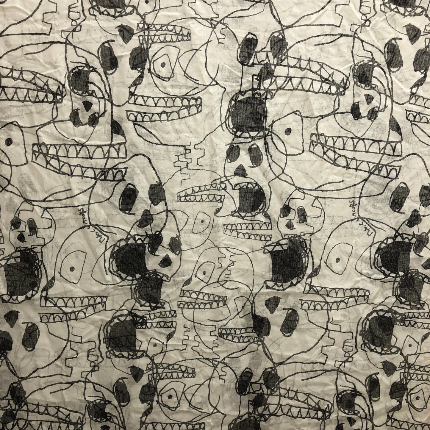 Marc by Marc Jacobs Printed Scarf 128*170cm White/Black