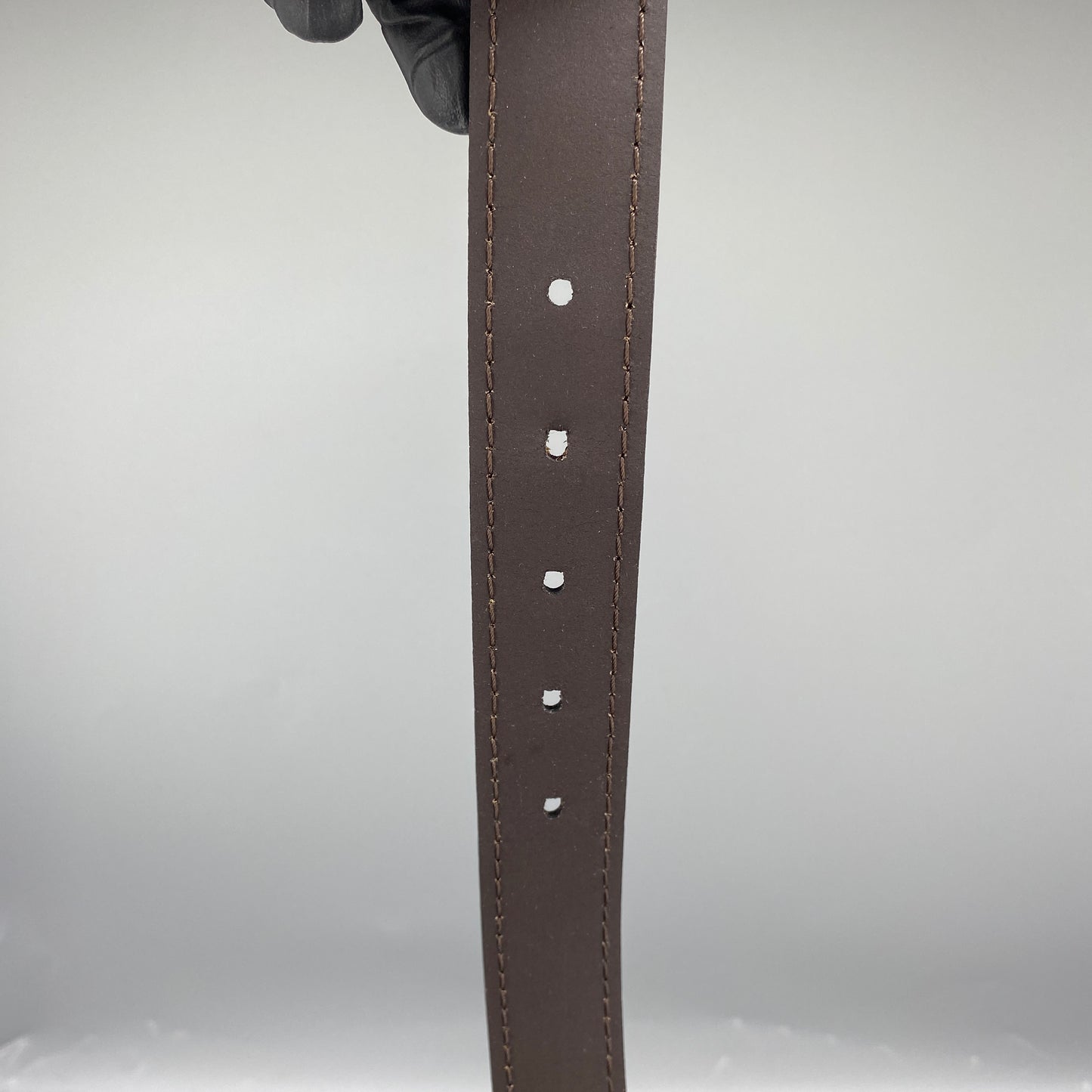 Ferragamo Deep Brown Leather Pin Buckle Belt 100cm