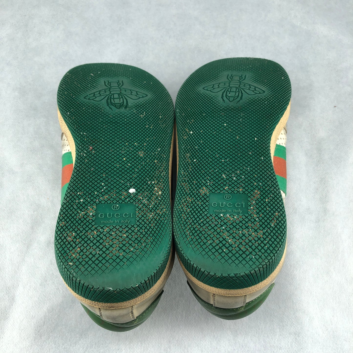 Gucci Ace Web Stripe Sneakers White Green Women’s Size 35.5