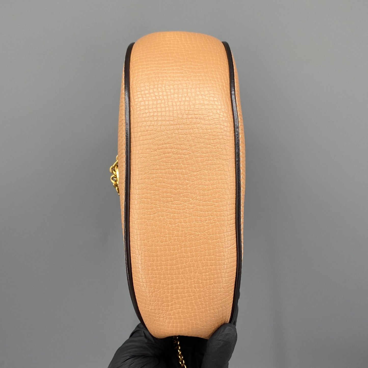 Chloe Yellow Nude Leather Drew Crossbody Saddle Bag