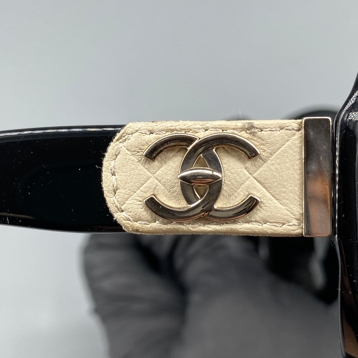 Chanel Oval Sunglasses Black