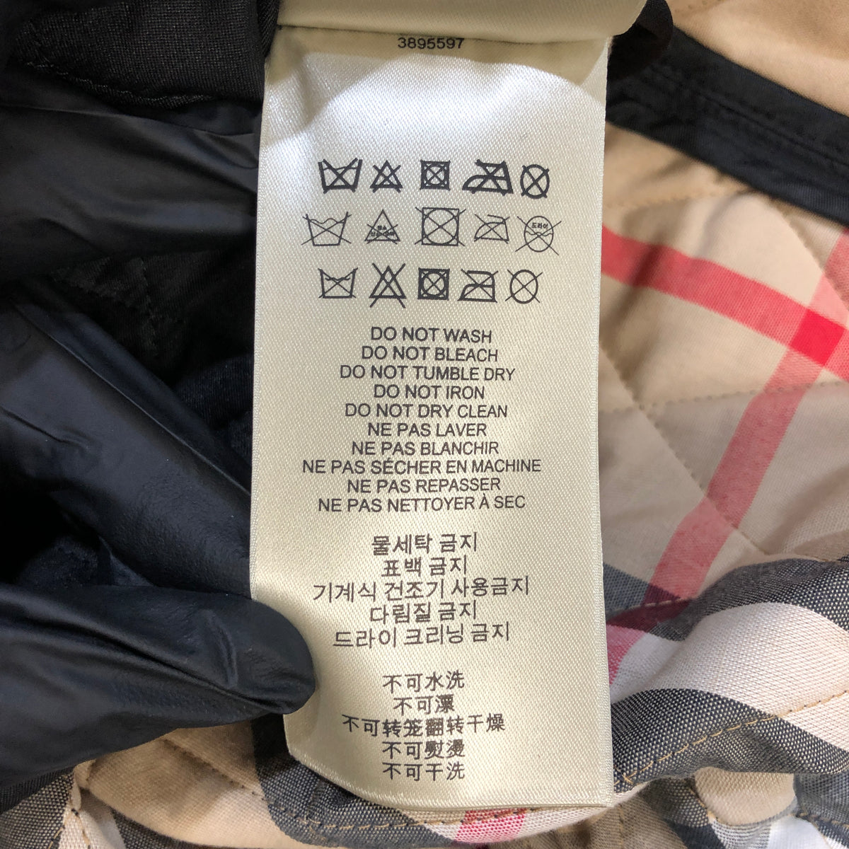 Burberry Black Quilted Double Breasted Coat Size S