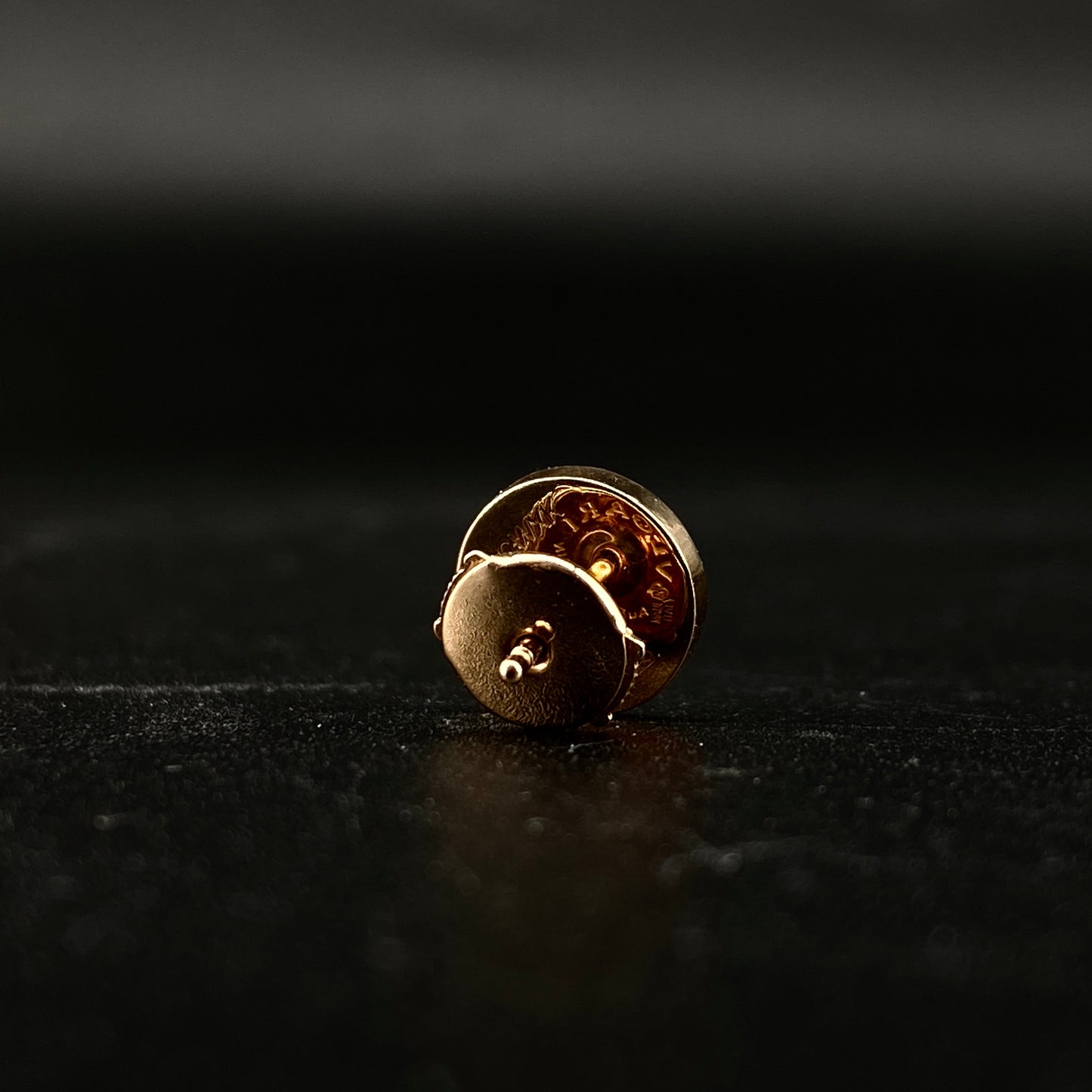 Bvlgari AU750 Yellow Gold Crystal Stud Single Earring