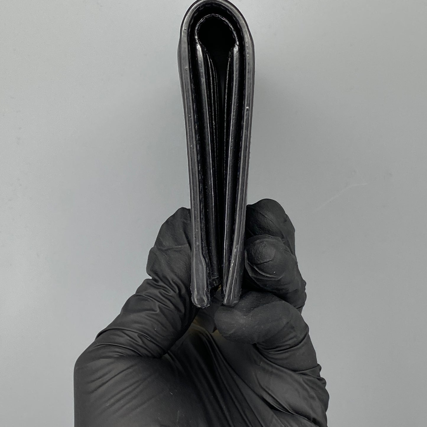 Saint Laurent Smooth Black Calfskin Bifold Wallet With Side Zipper