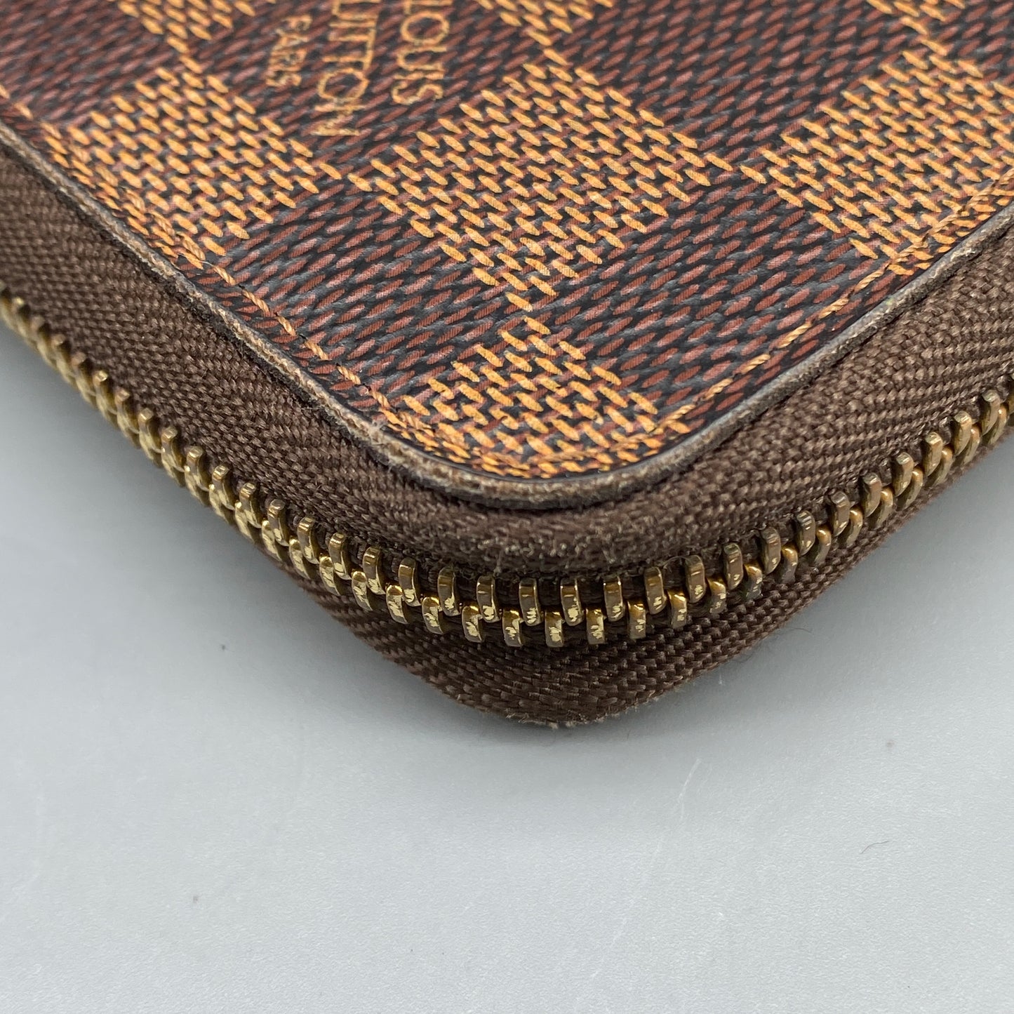 Louis Vuitton Brown Damier Ebene Canvas Full-Zip Long Wallet