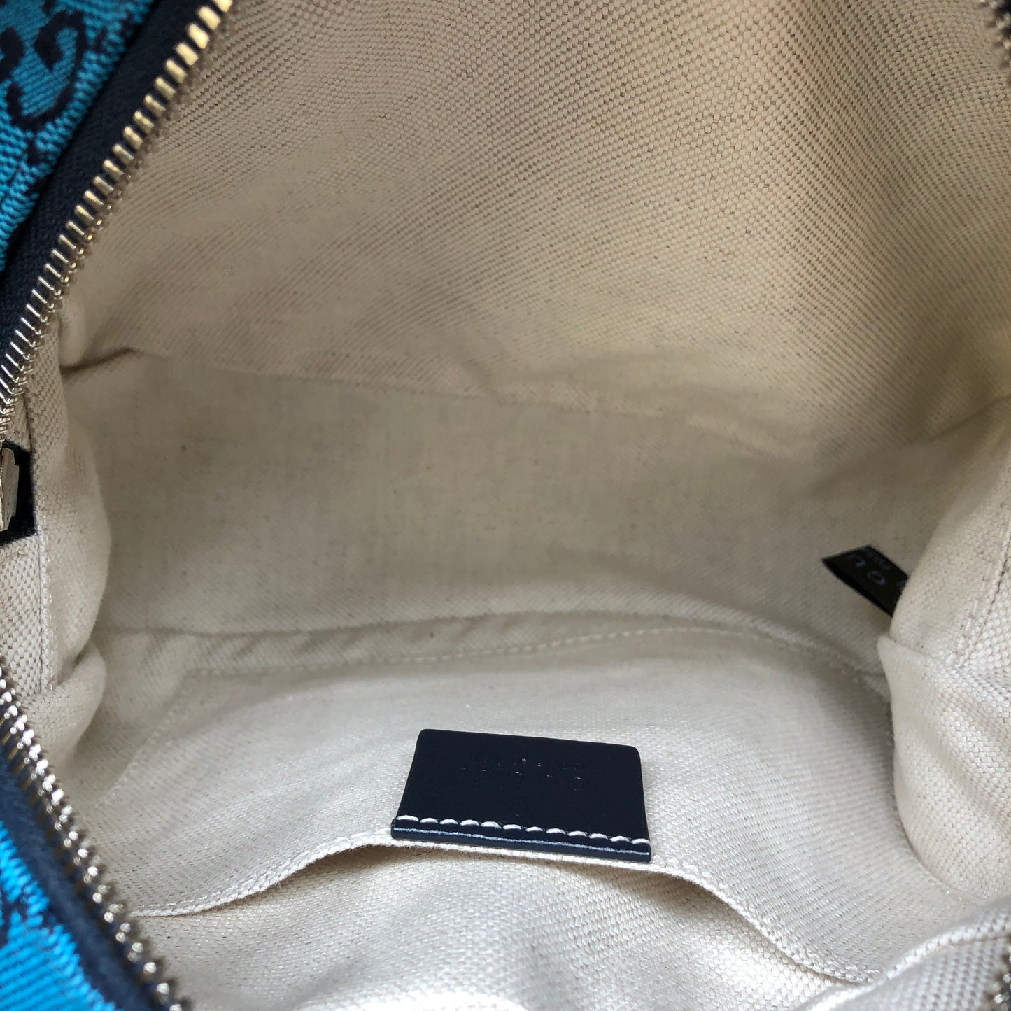 Gucci GG Marmont Small Camera Bag in Blue Diagonal Quilted Canvas