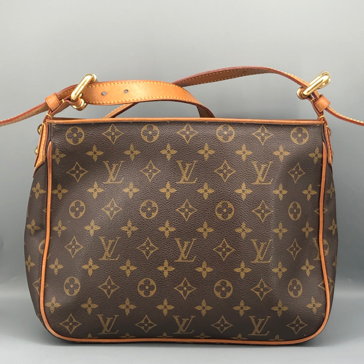 Louis Vuitton Hudson Monogram Canvas Shoulder Bag Brown
