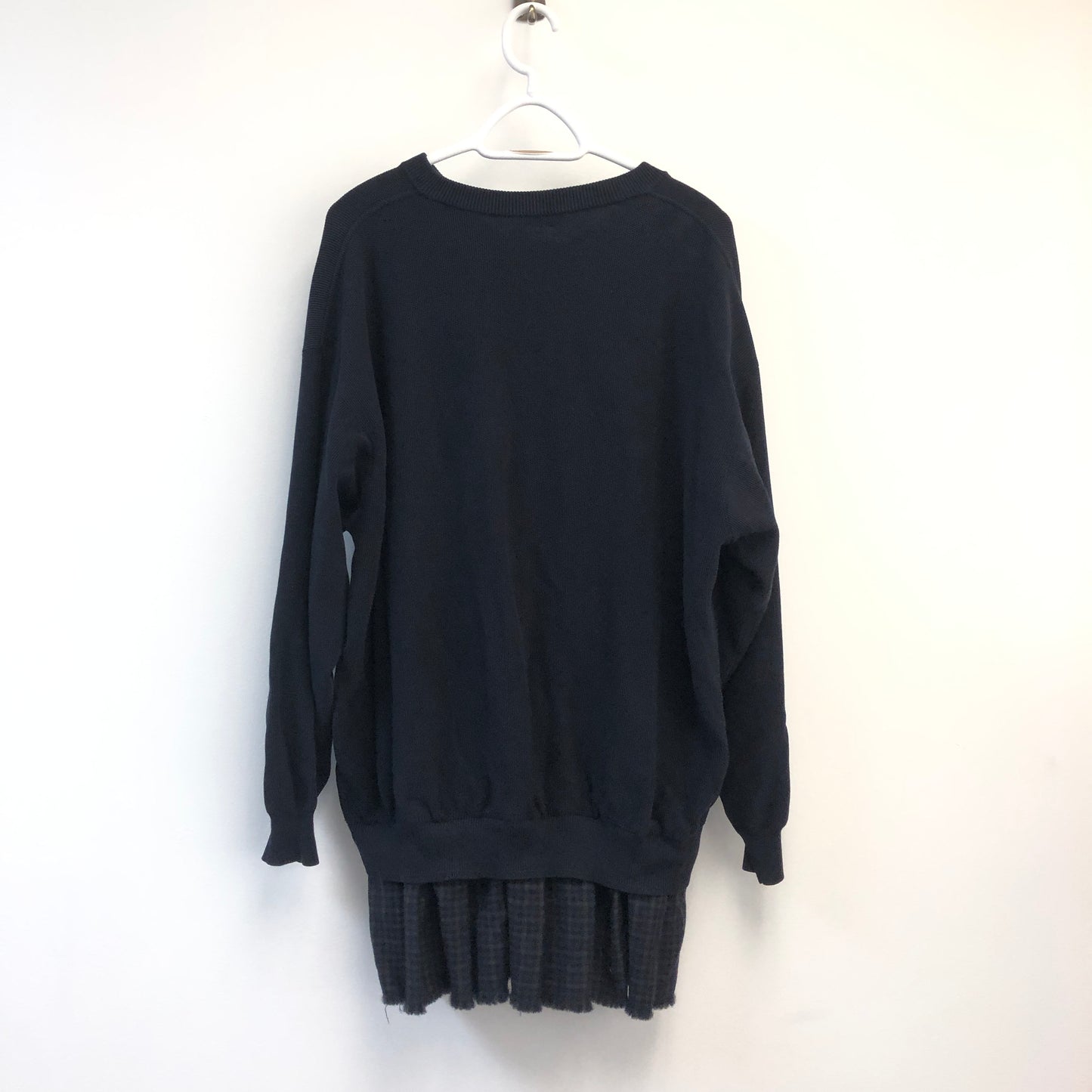 Balenciaga Crest Logo Knit Sweater Size M Navy Blue