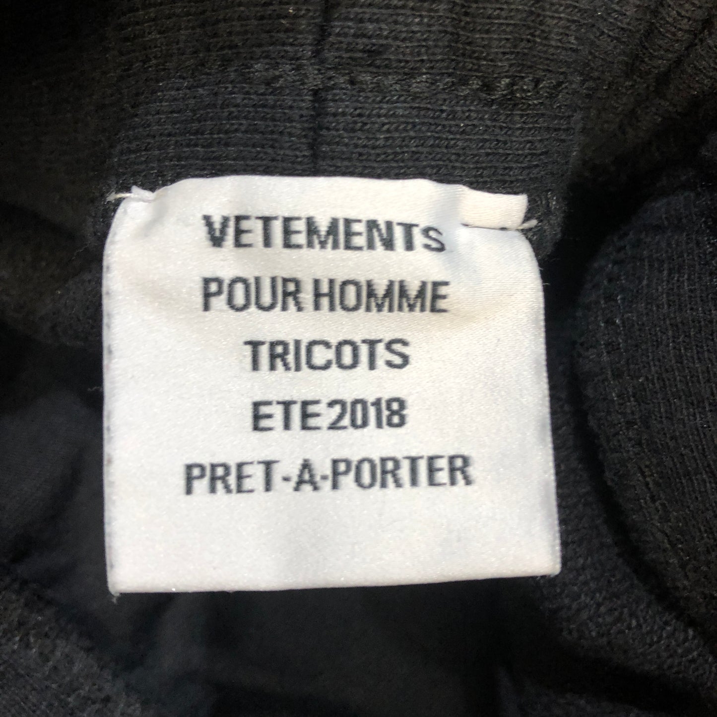 Vetements Black Logo Tape Hoodie & Track Pants Set