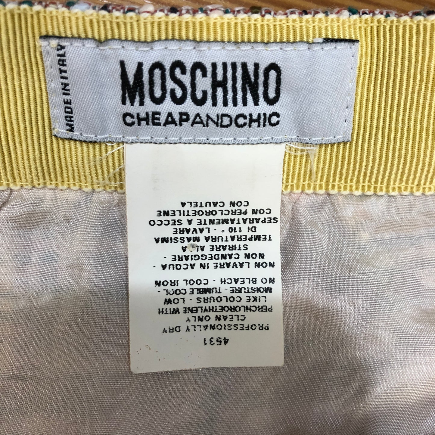 Moschino Multicolor Tweed Mini Skirt Size US 8