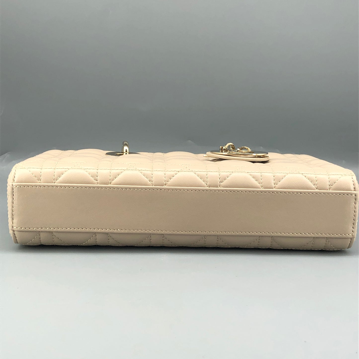 Christian Dior Lady Dior Horizontal Medium Cannage Leather Handbag Dusty Pink