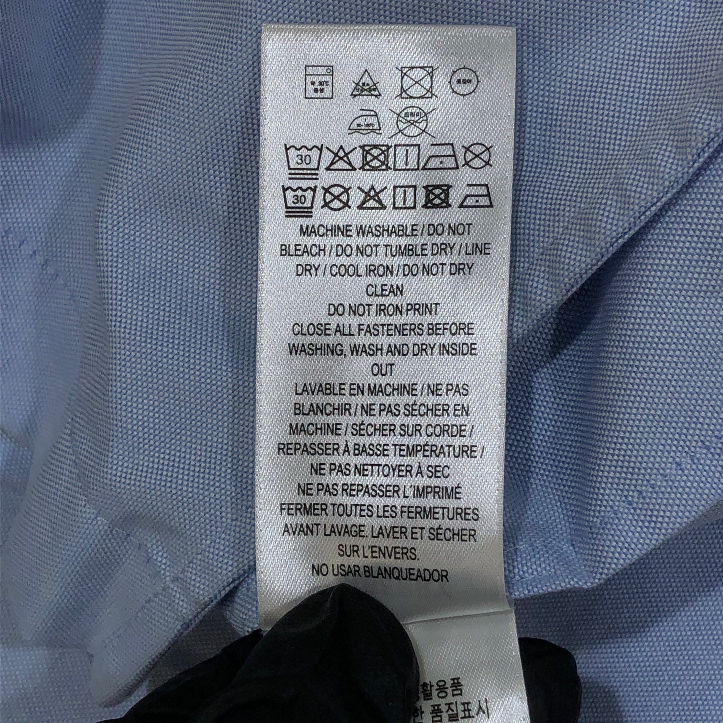 Burberry Light Blue Cotton Letter Print Oversized Long Sleeve Shirt Size 4