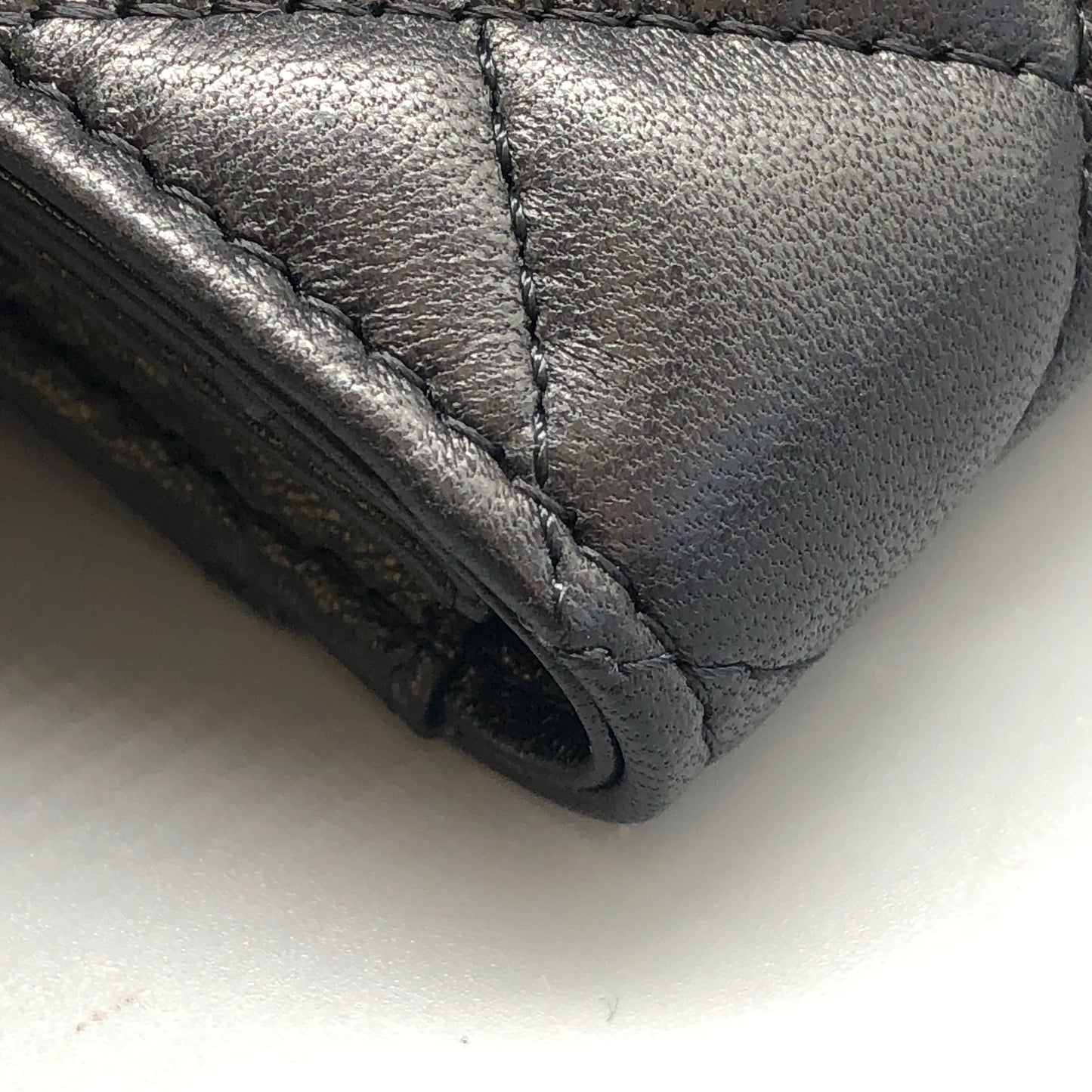Chanel Black Quilted Lambskin Compact Wallet