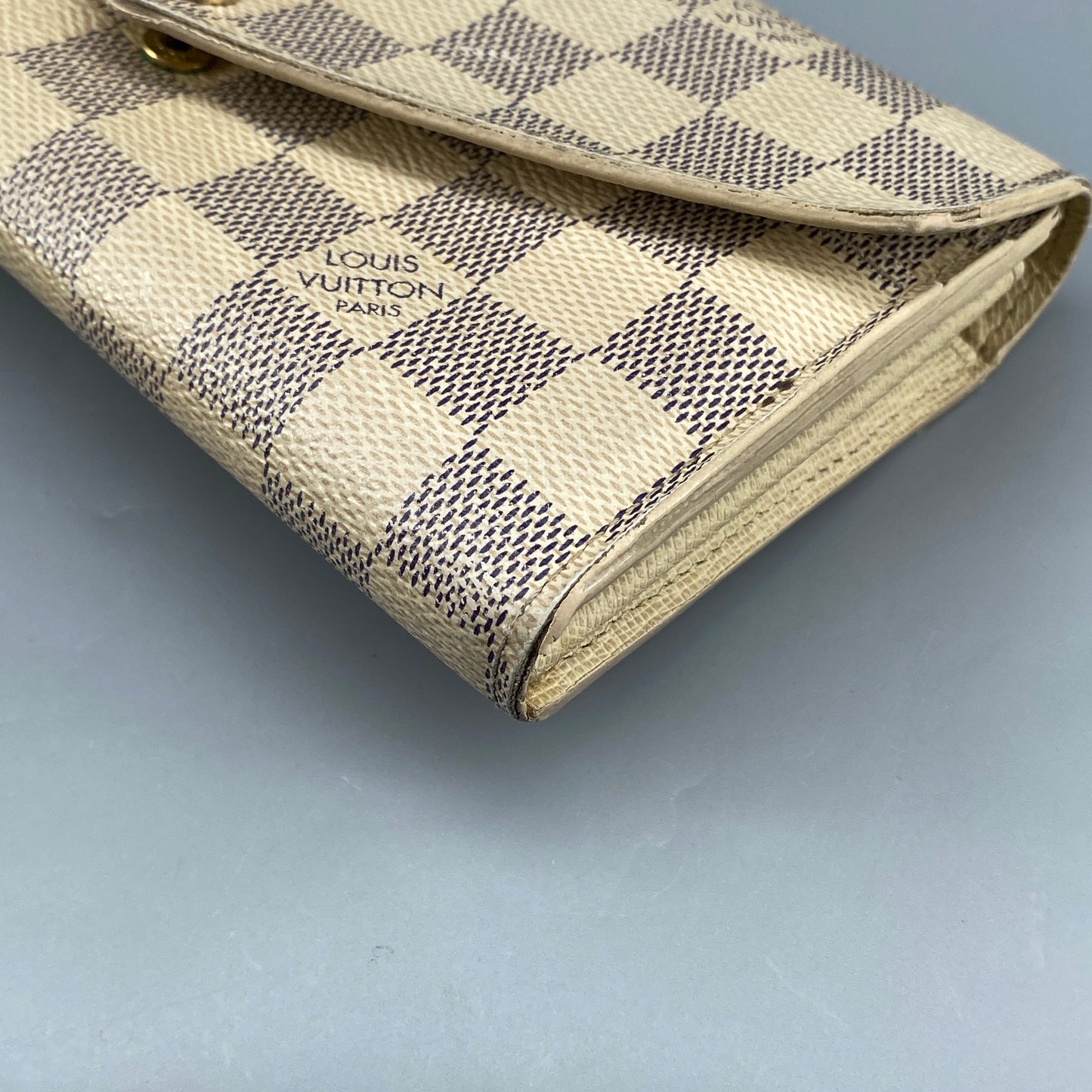 Louis Vuitton Cream Grey Damier Azur Envelope Wallet
