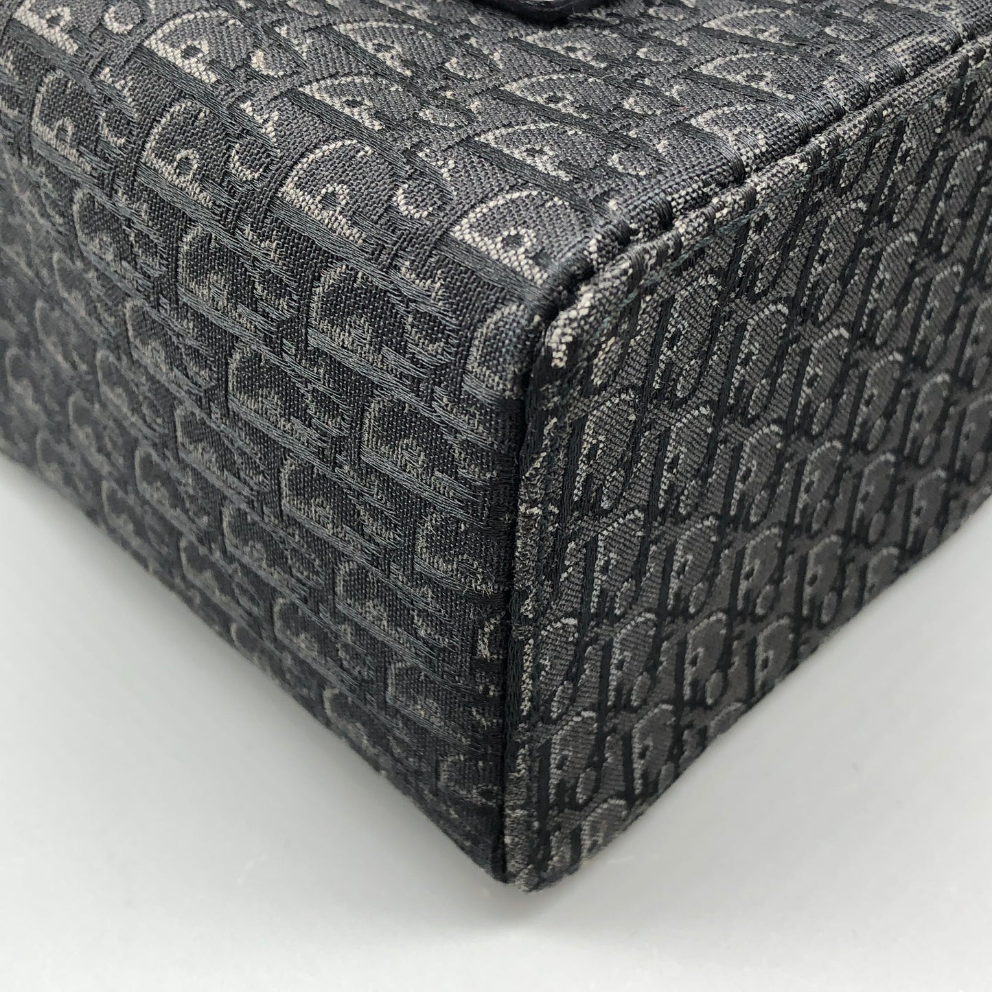 Christian Dior Black Oblique Canvas Box Bag