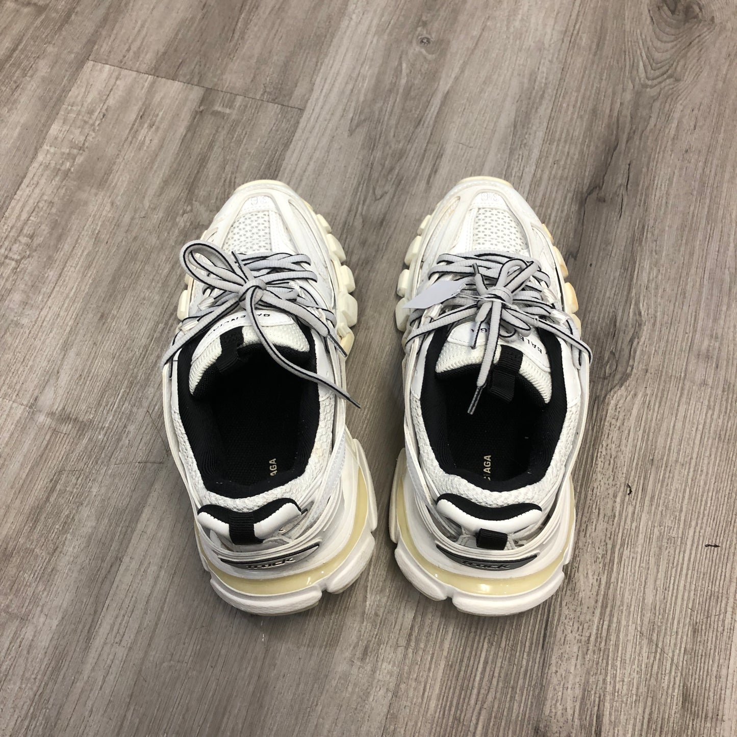 Balenciaga Women's Triple S Mesh Leather Chunky Platform Sneaker Shoes 36 White