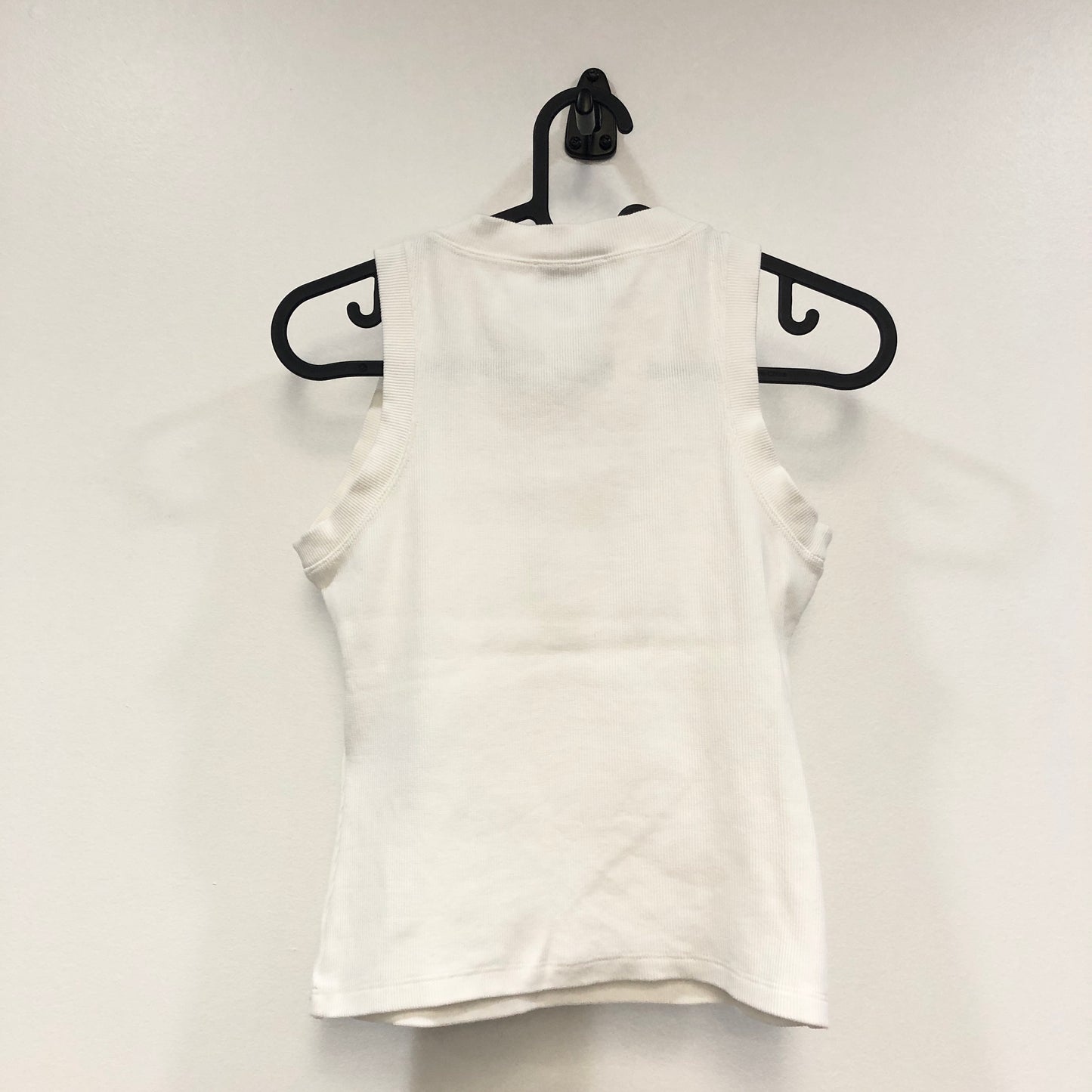 Off-White White Ribbed Sleeveless Tank Top Size 40