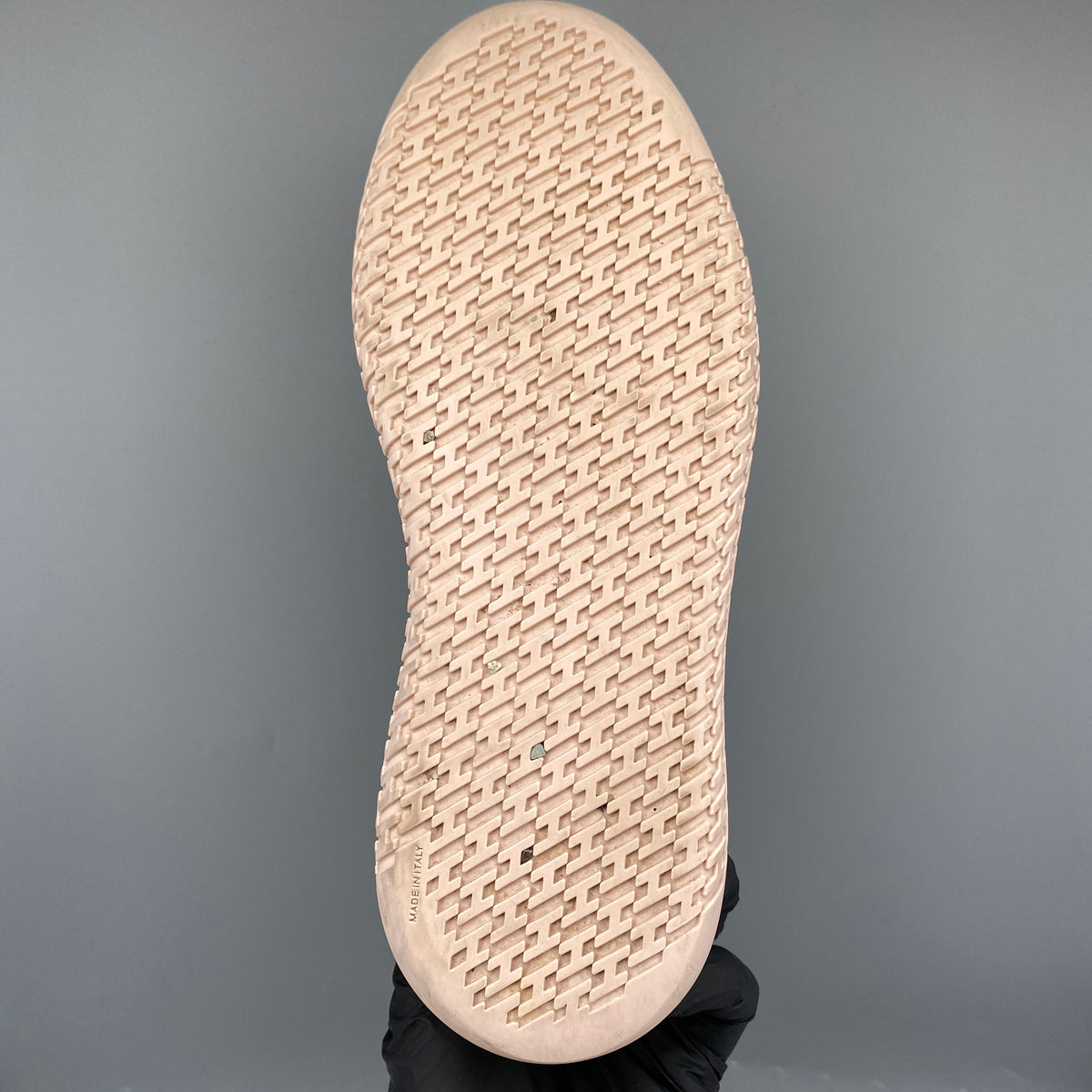 Hermes Blush Pink Knit Fabric Lace Up Sneaker Shoes Size 37.5