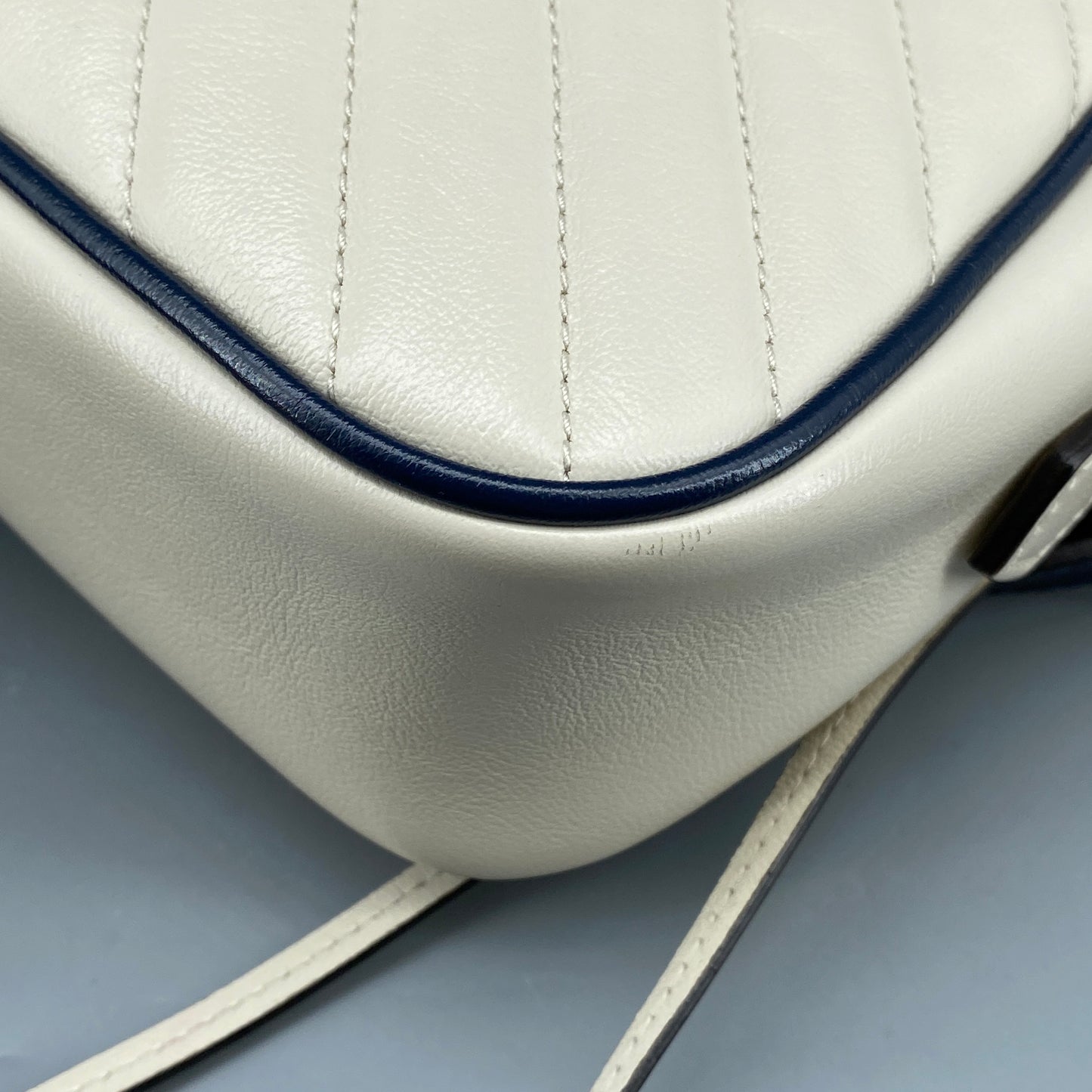 Gucci GG Marmont Chain Shoulder Bag Mystic White Blue Agata
