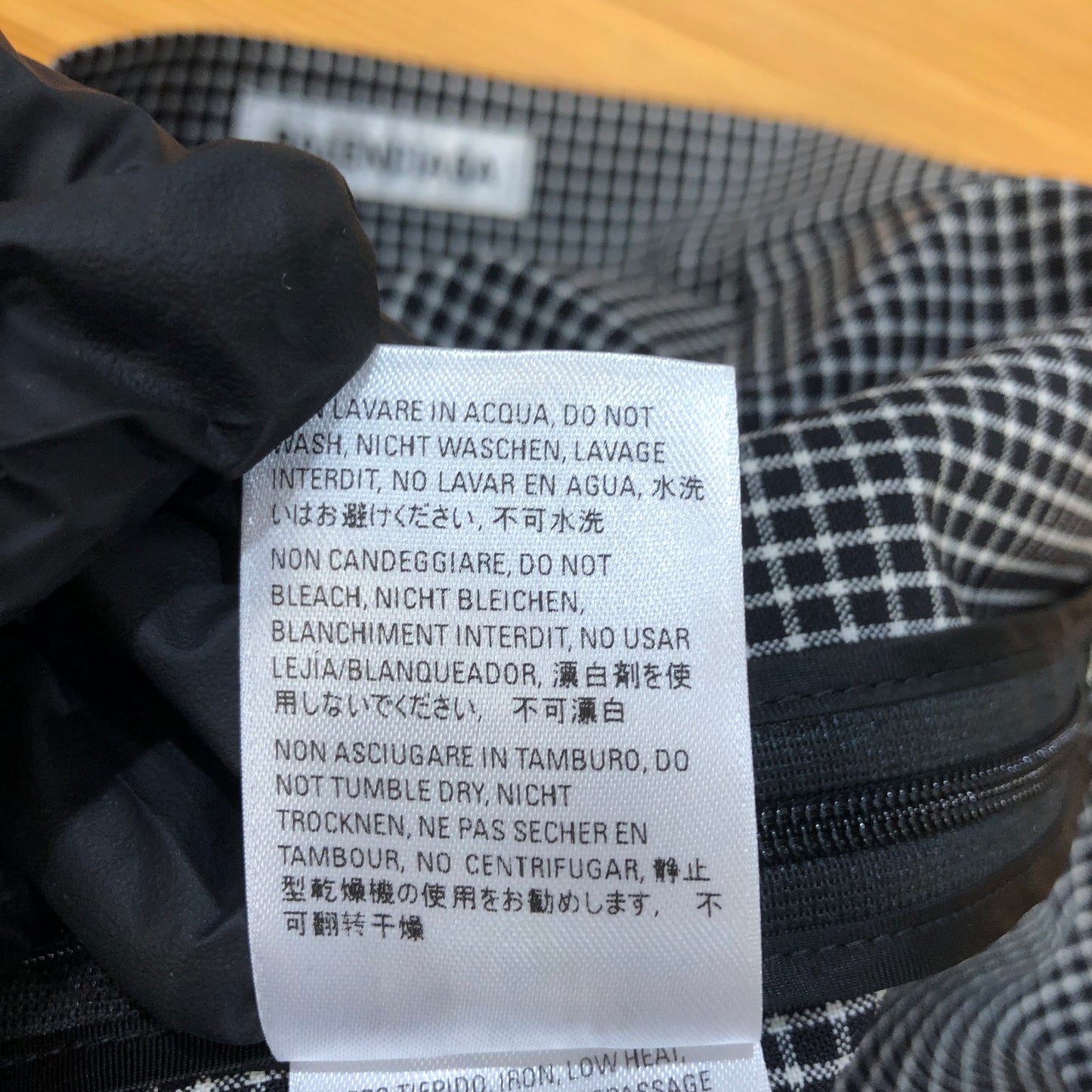 Balenciaga Checkered Tailored Trousers Size 38 White/Black