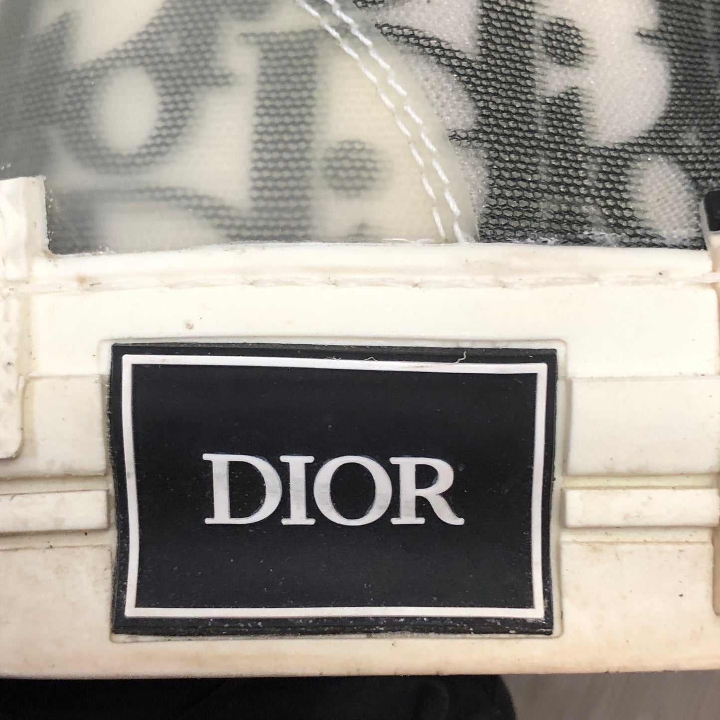 Christian Dior Women's Walk'n'Dior Oblique Jacquard Canvas Low Top Sneaker Shoes 36 Cream Black