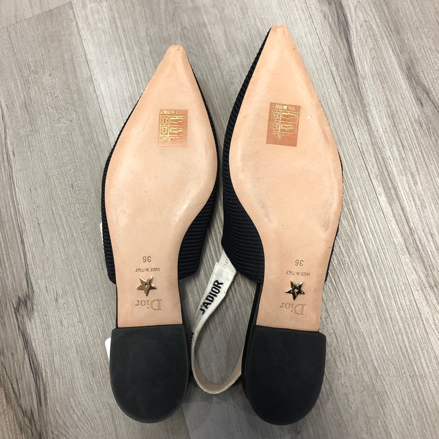 Christian Dior Women J’Adior Slingback Heels Shoes Black Size 36