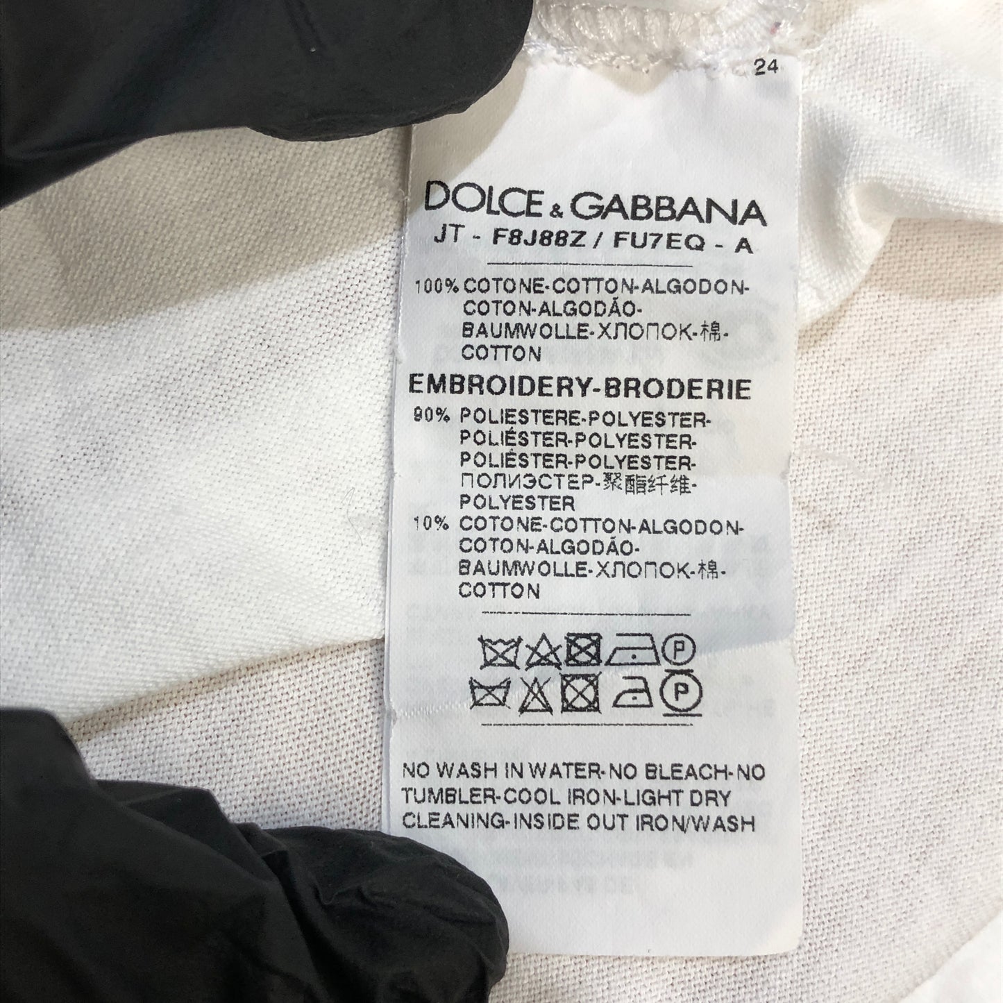 Dolce & Gabbana White Short Sleeve T‑Shirt