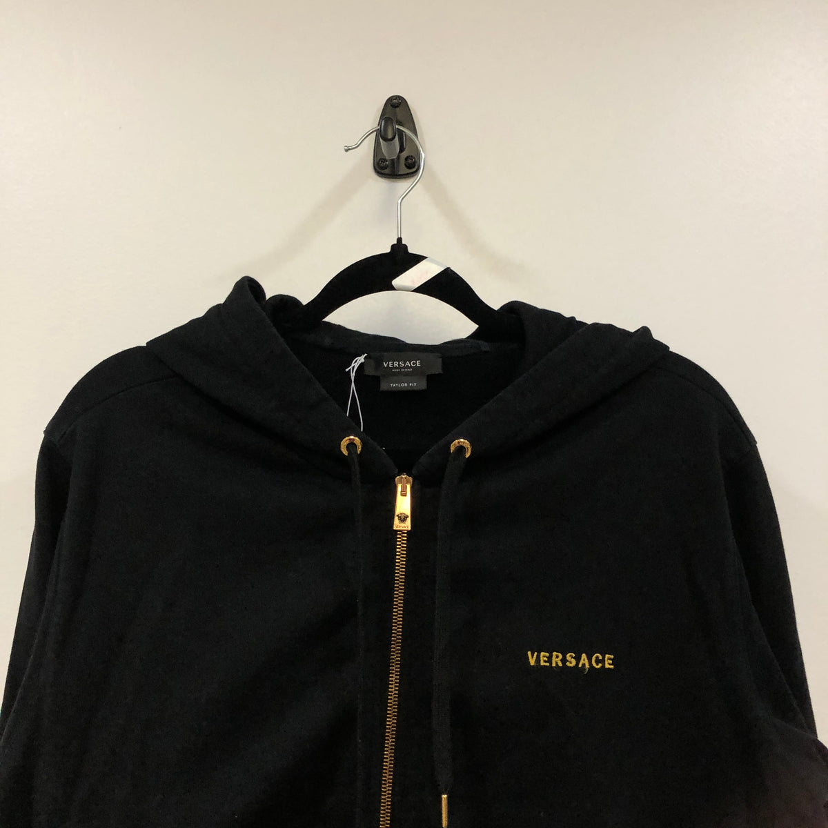 Versace black  Medusa Logo Zip Hoodie Size M