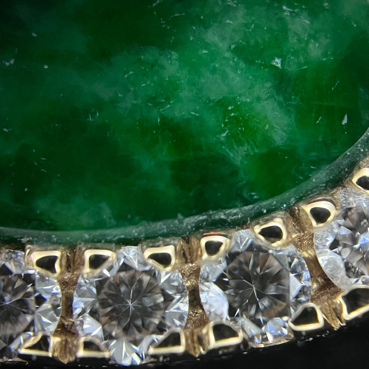 Qeelin Wulu Imperial Green Jade & Diamond 18K Rose Gold Necklace