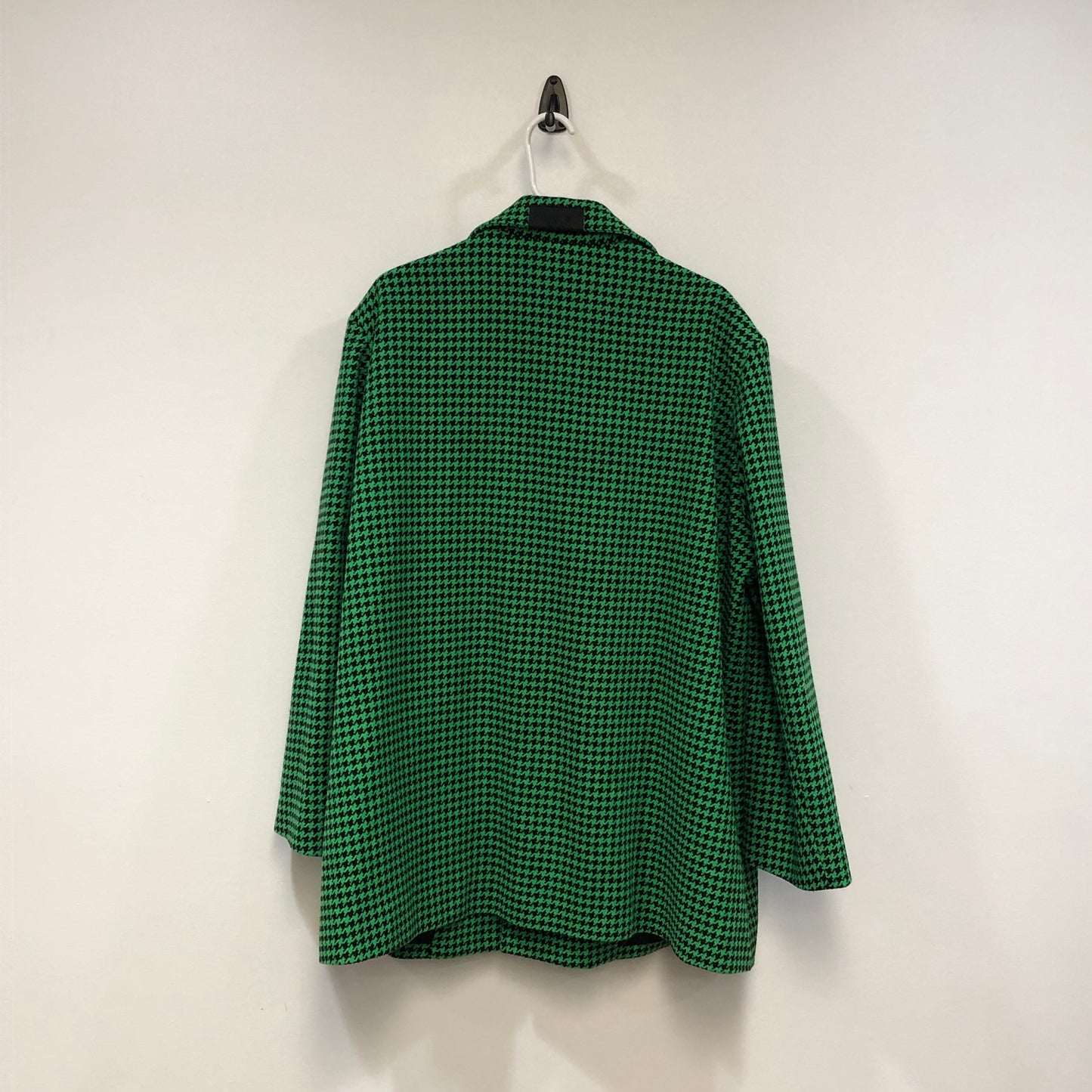 Balenciaga Green Houndstooth Wool Blazer Size 36
