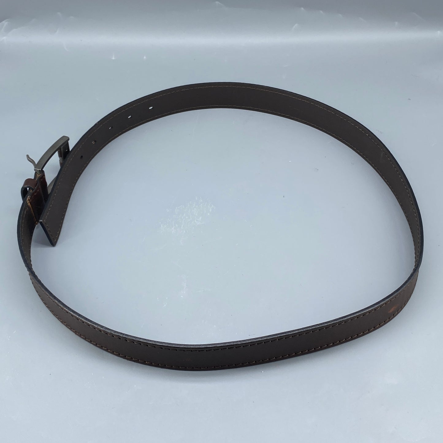 Ferragamo Deep Brown Leather Pin Buckle Belt 100cm